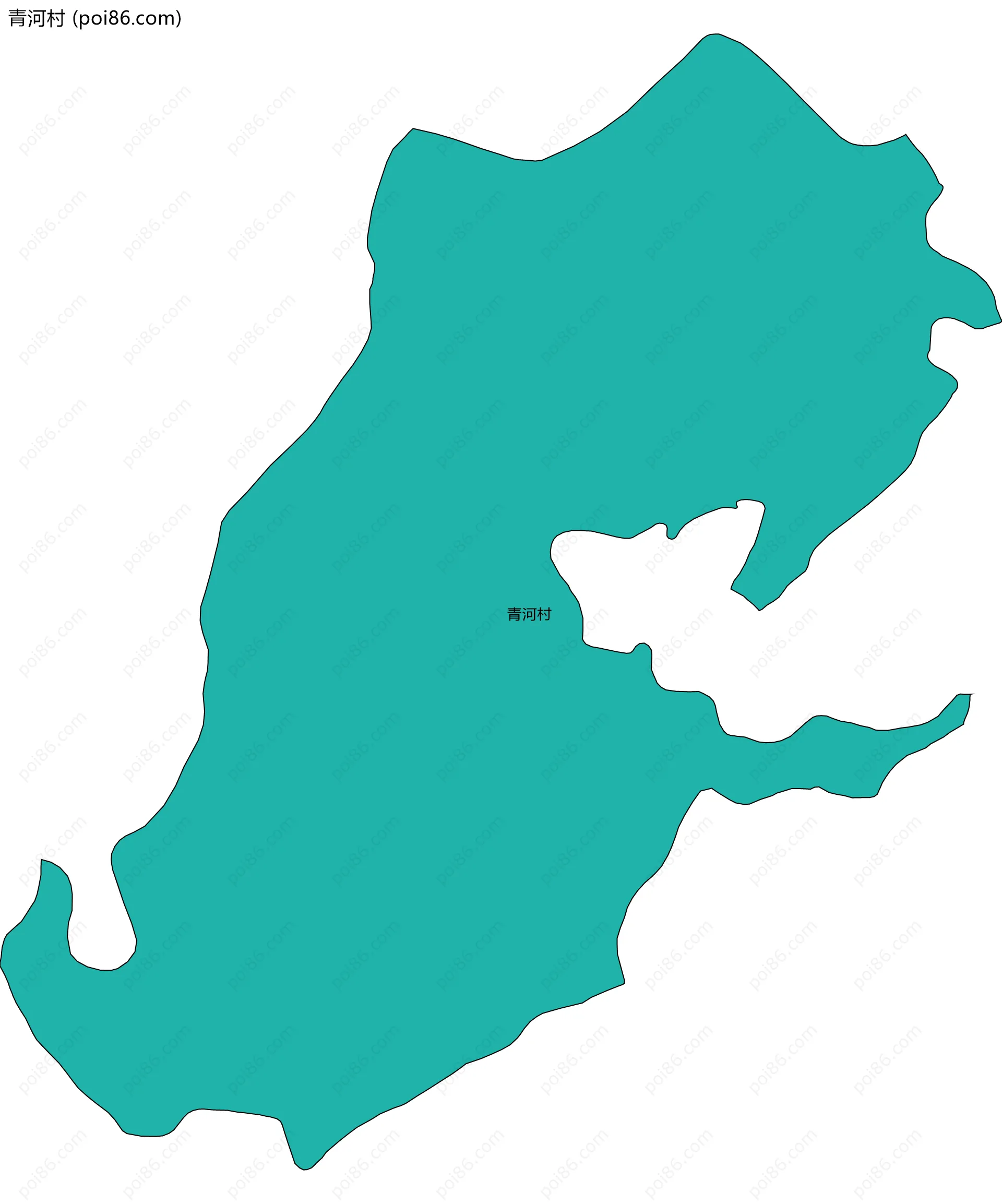 青河村边界地图
