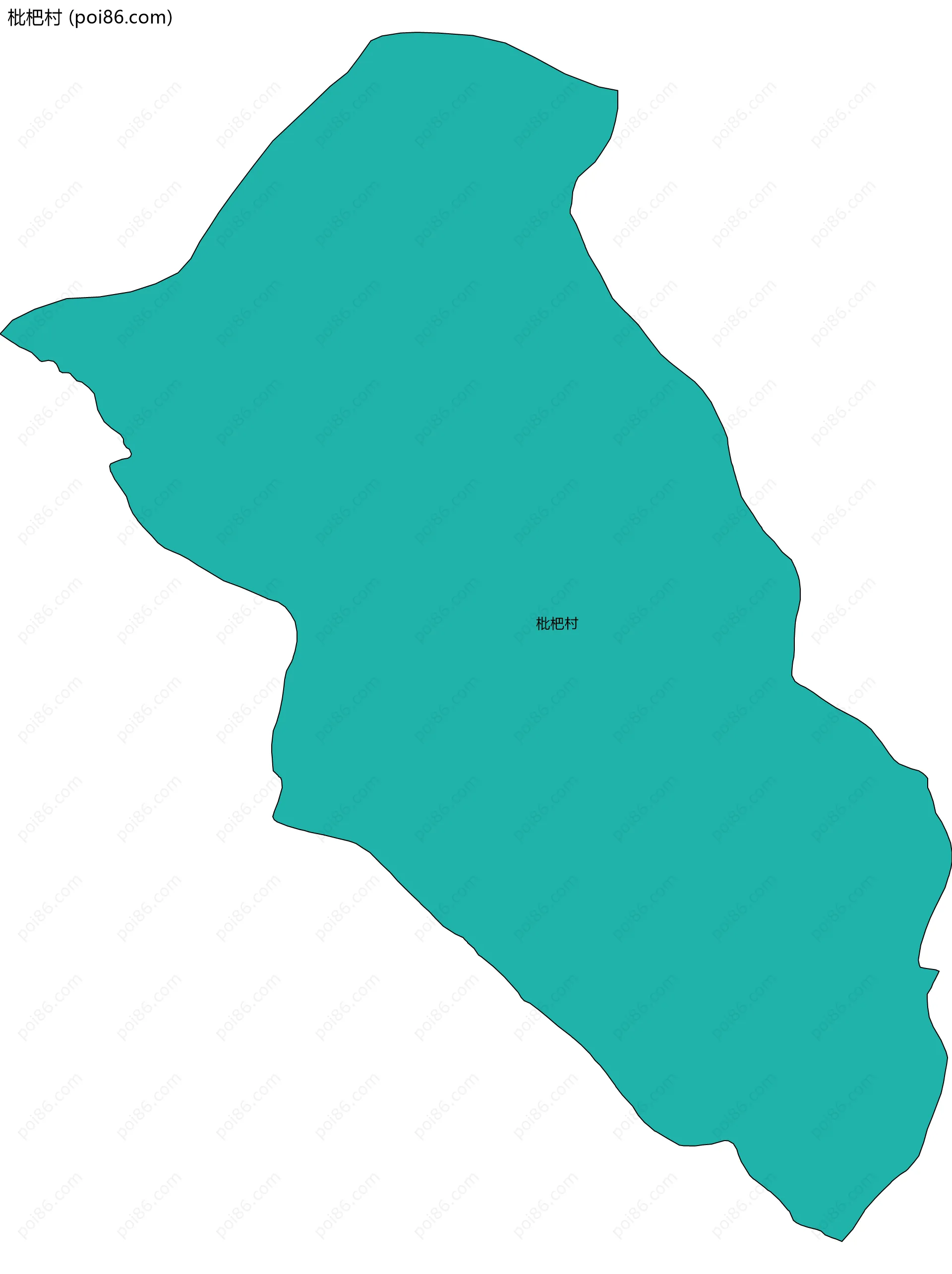 枇杷村边界地图