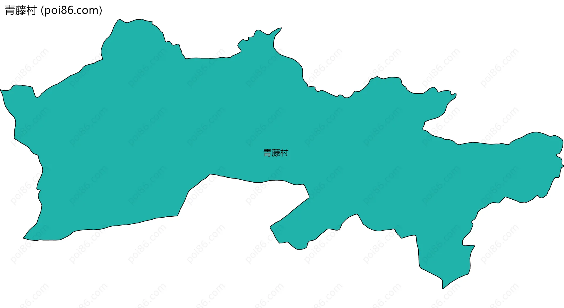 青藤村边界地图