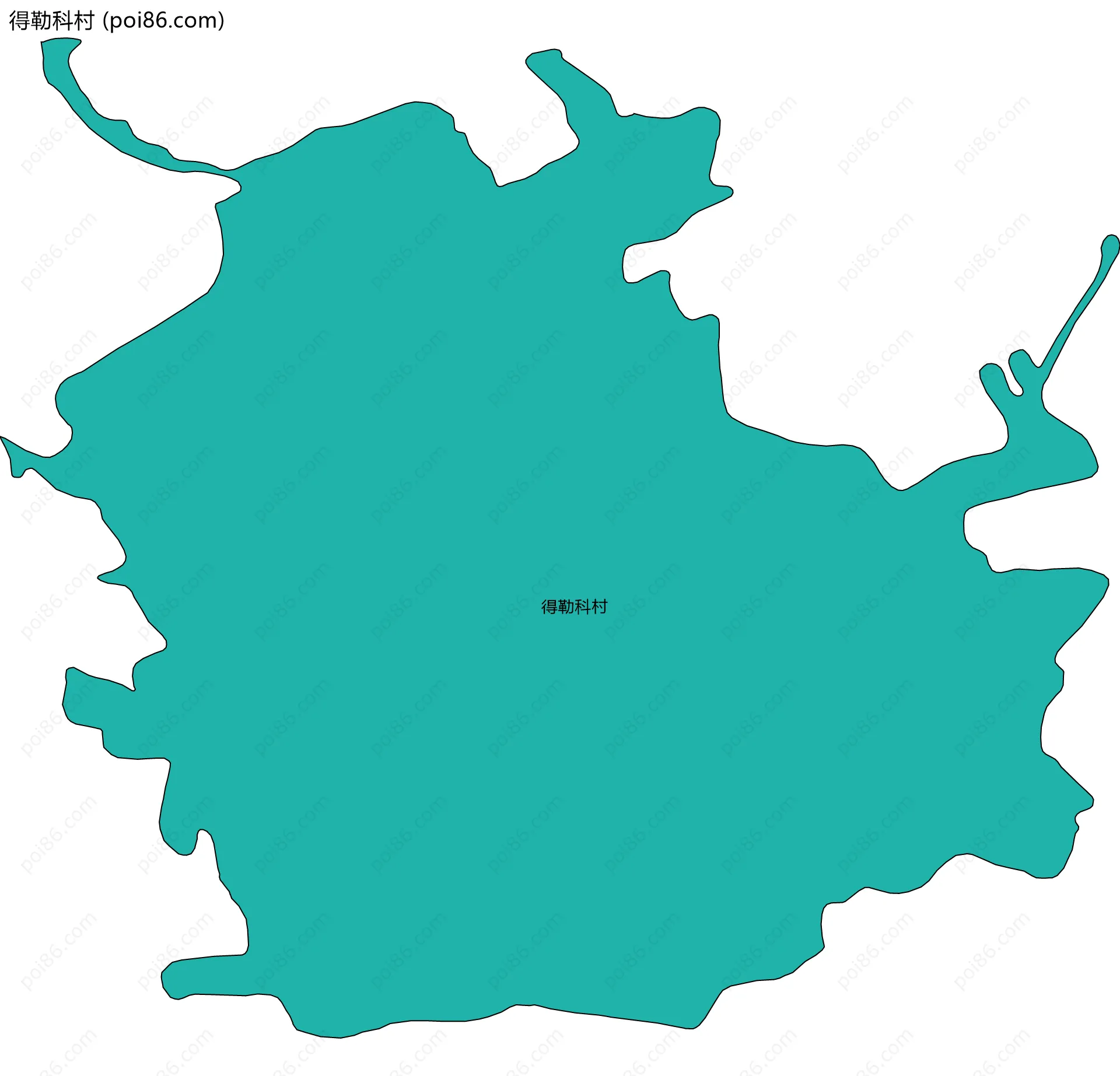 得勒科村边界地图