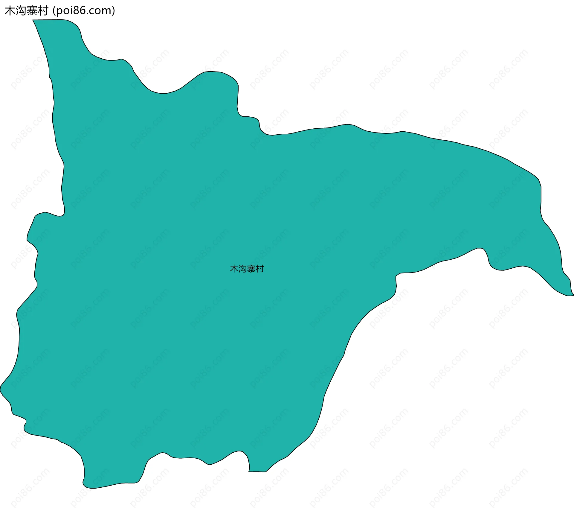 木沟寨村边界地图