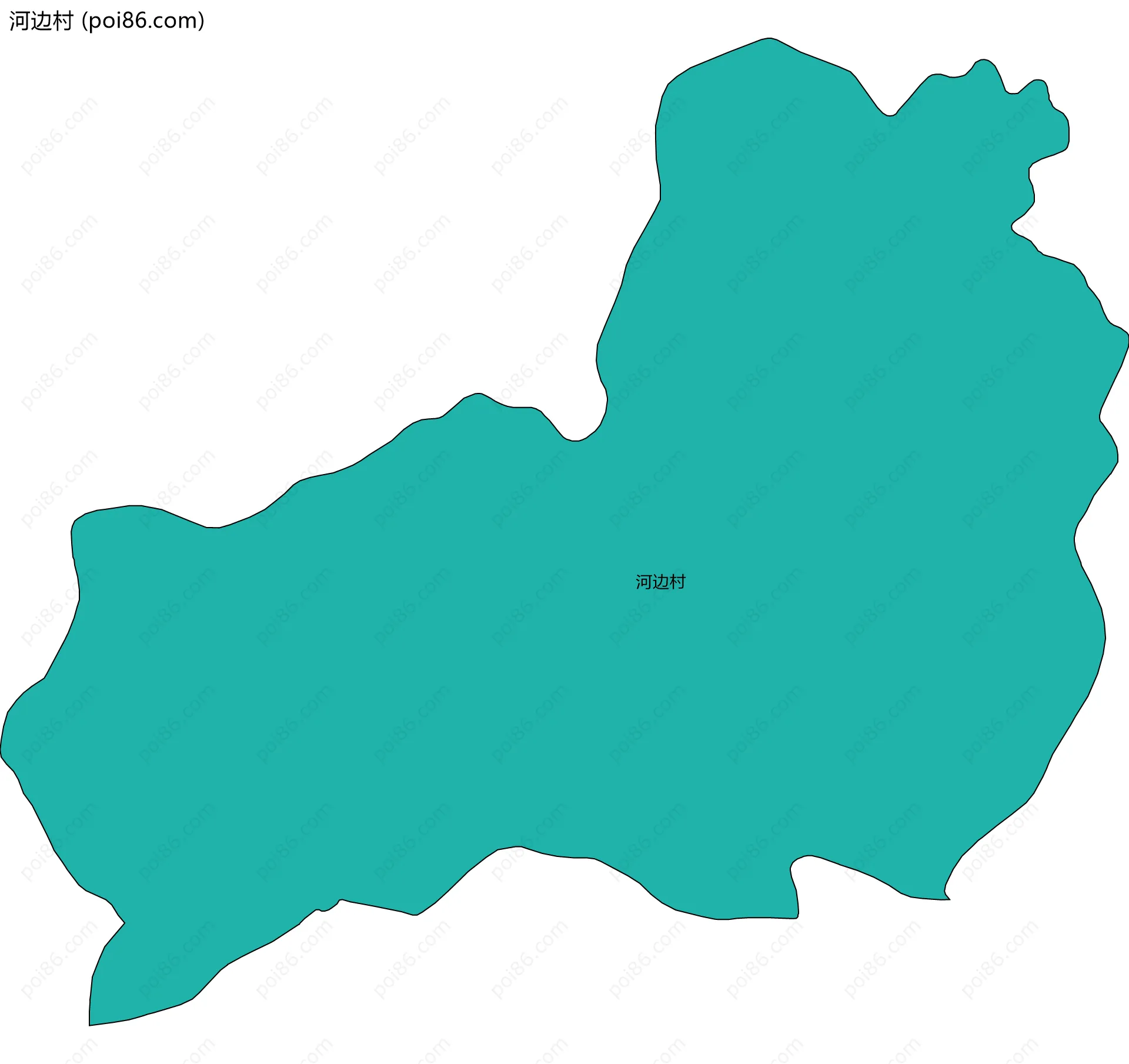 河边村边界地图