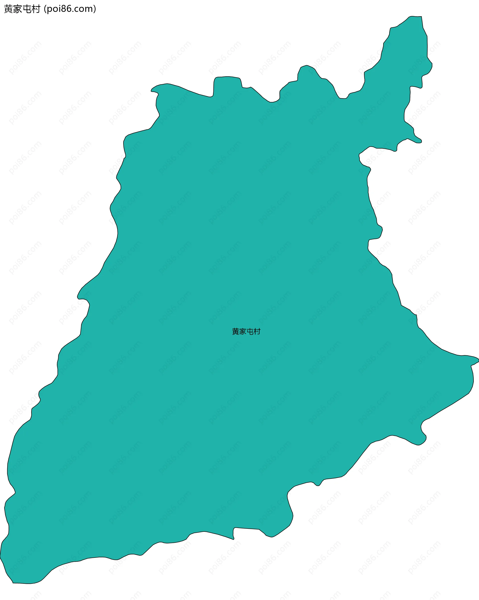 黄家屯村边界地图