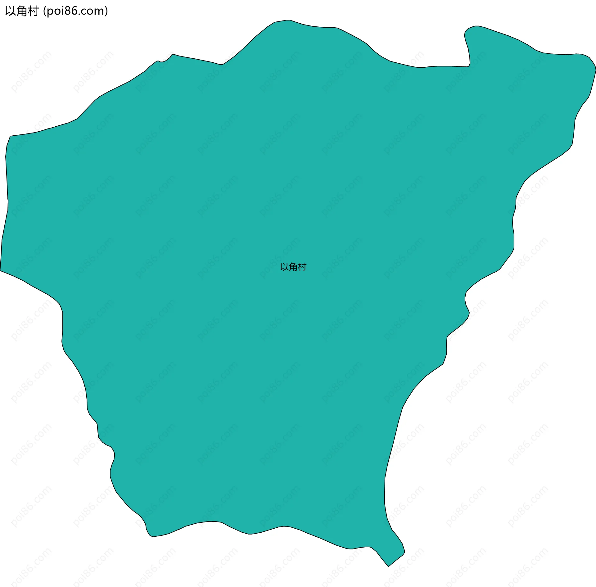 以角村边界地图