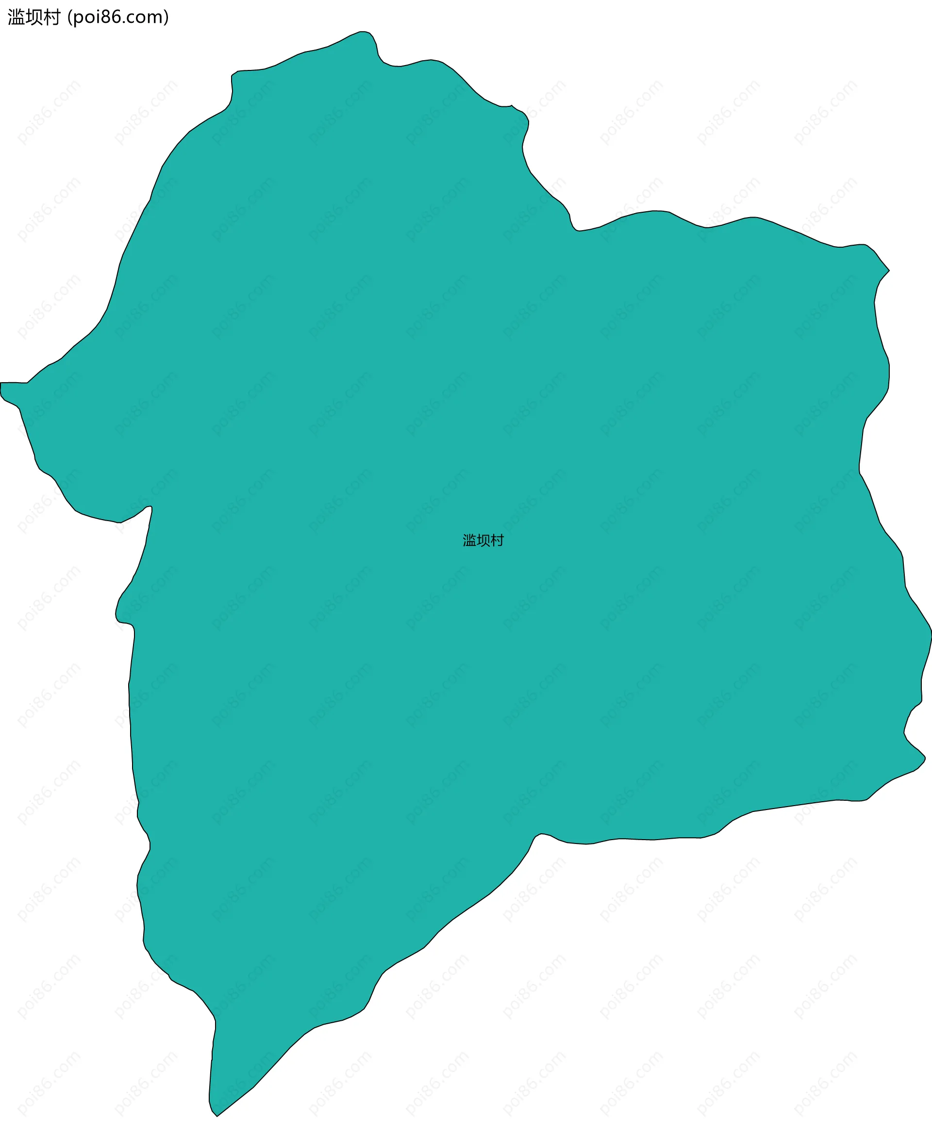 滥坝村边界地图