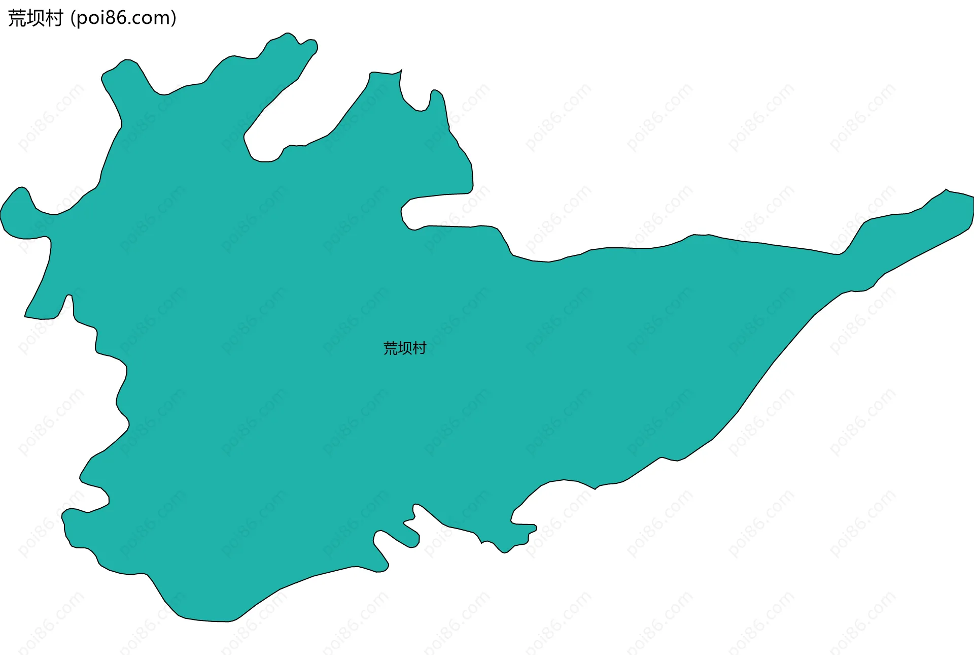 荒坝村边界地图