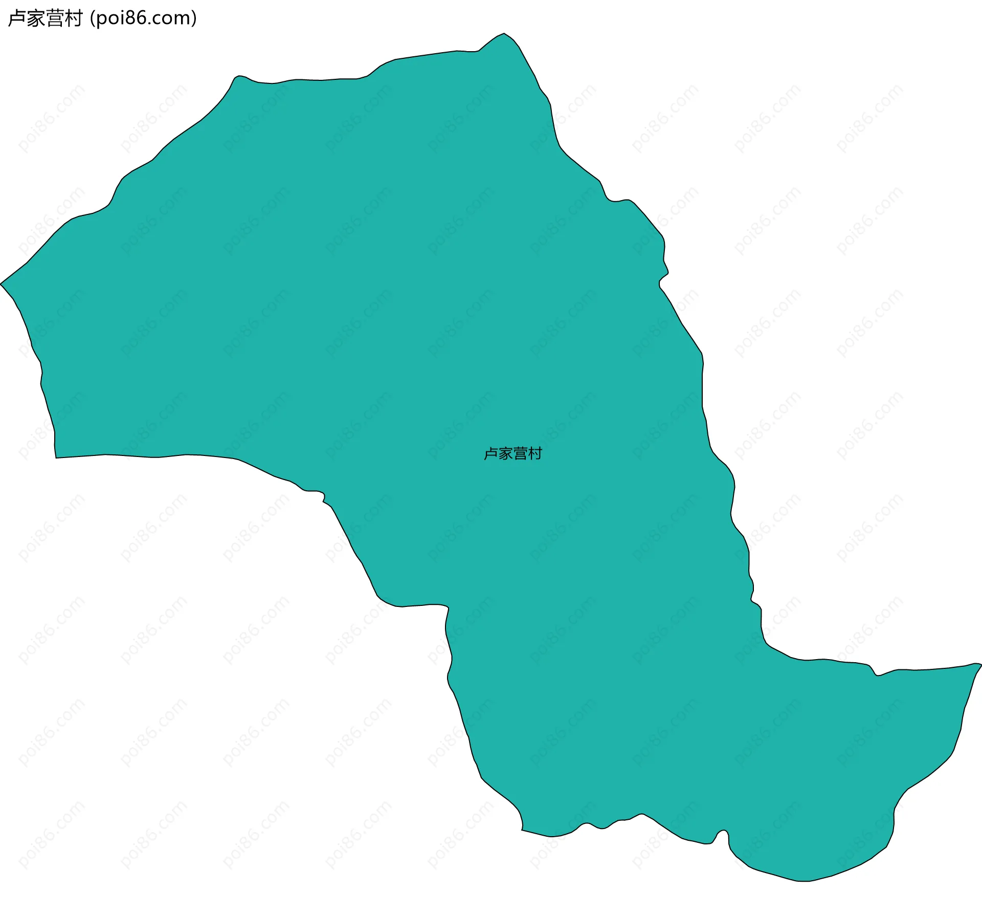 卢家营村边界地图