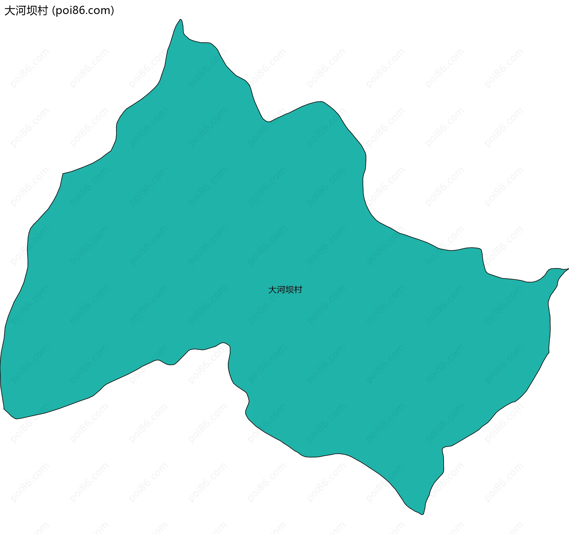 大河坝村边界地图