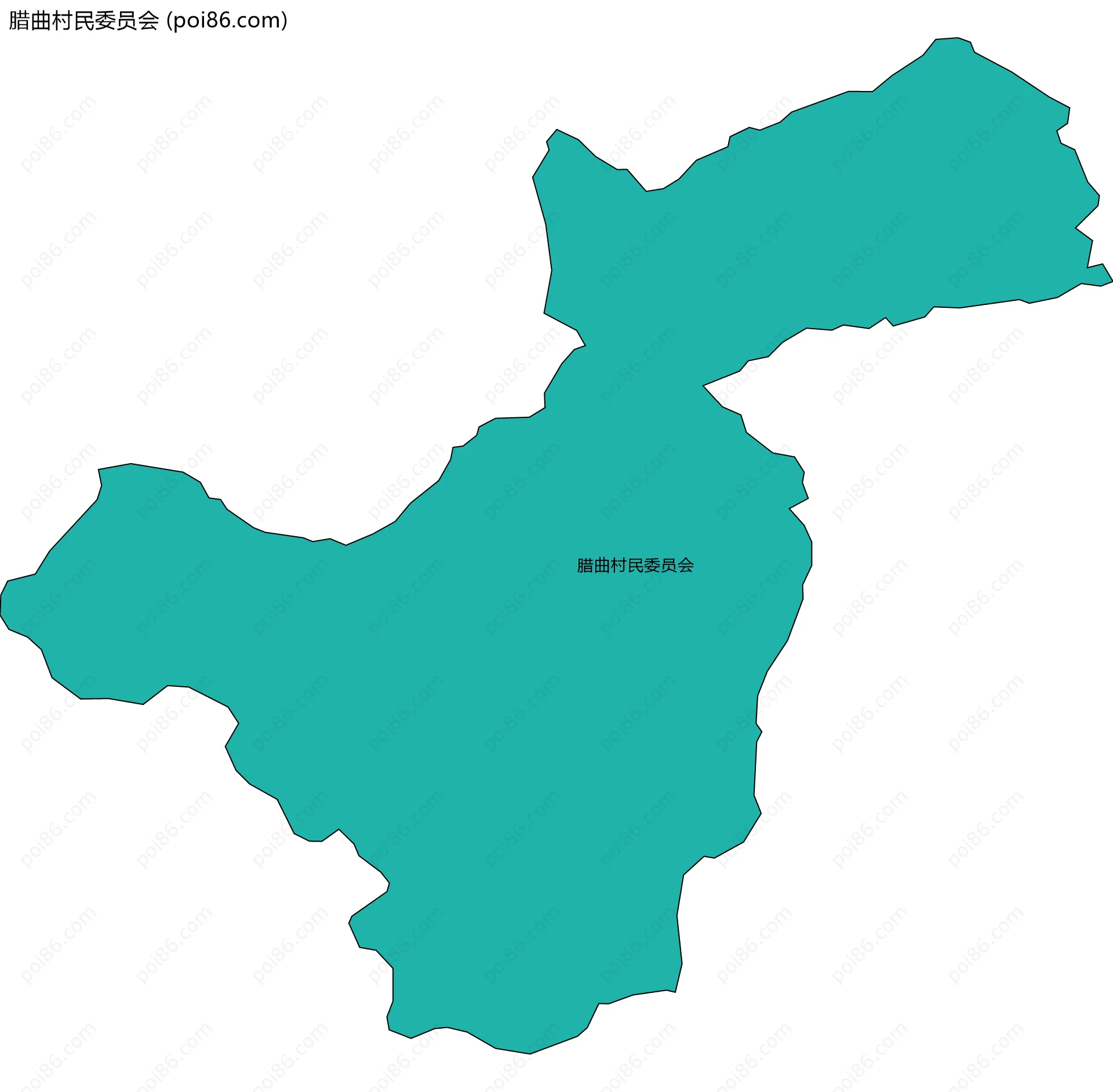 腊曲村民委员会边界地图