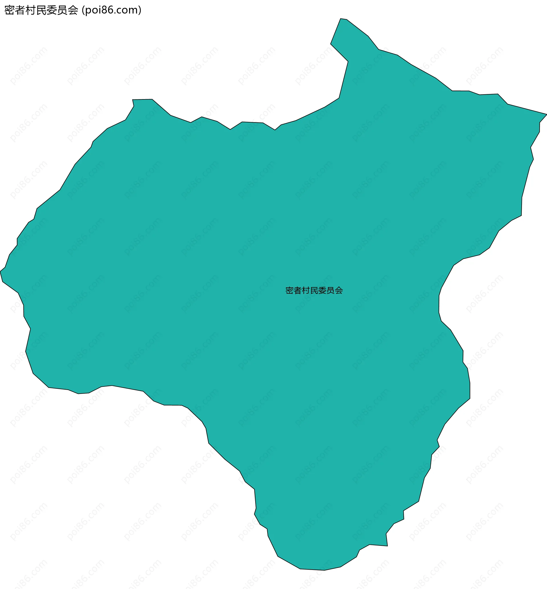 密者村民委员会边界地图