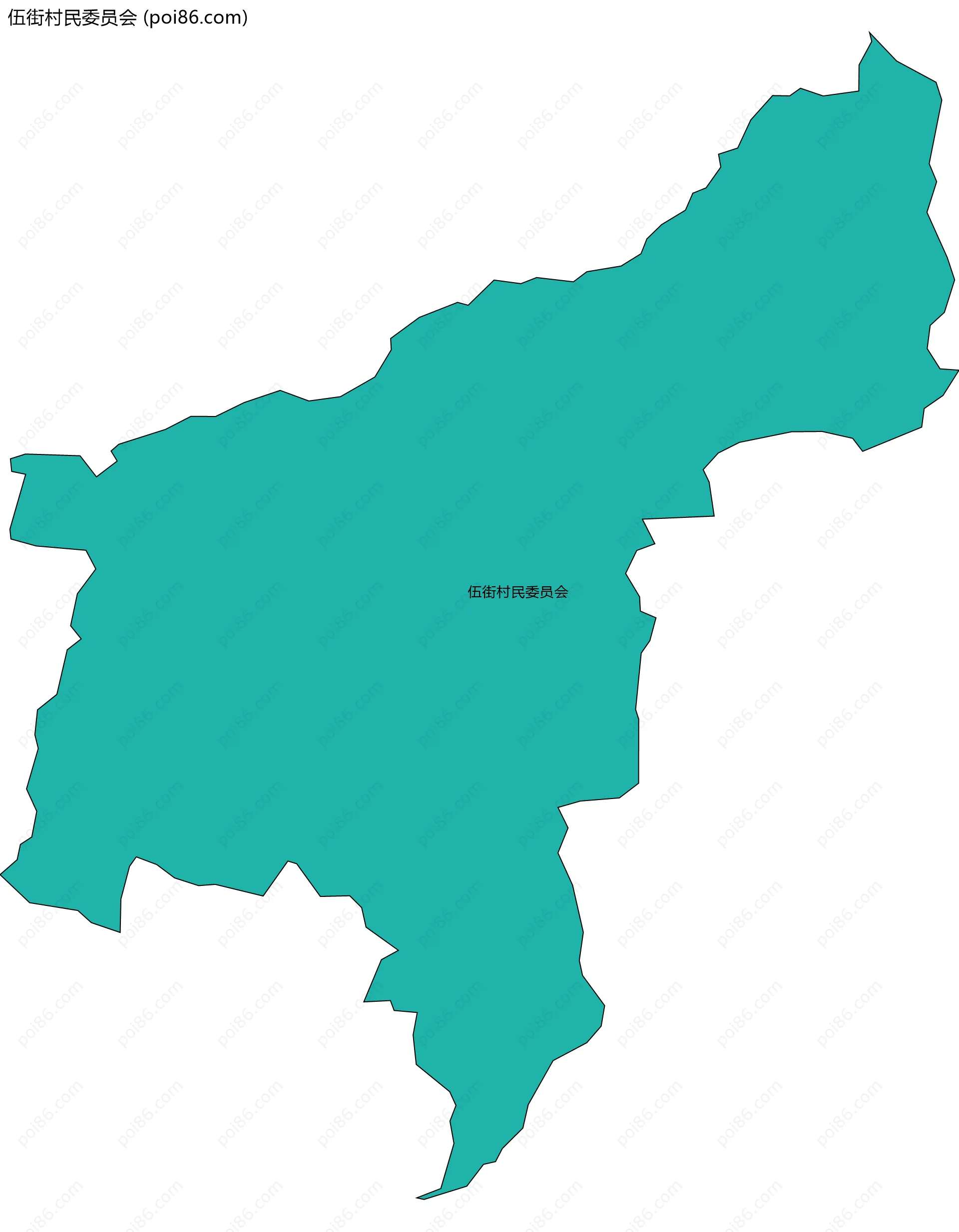 伍街村民委员会边界地图
