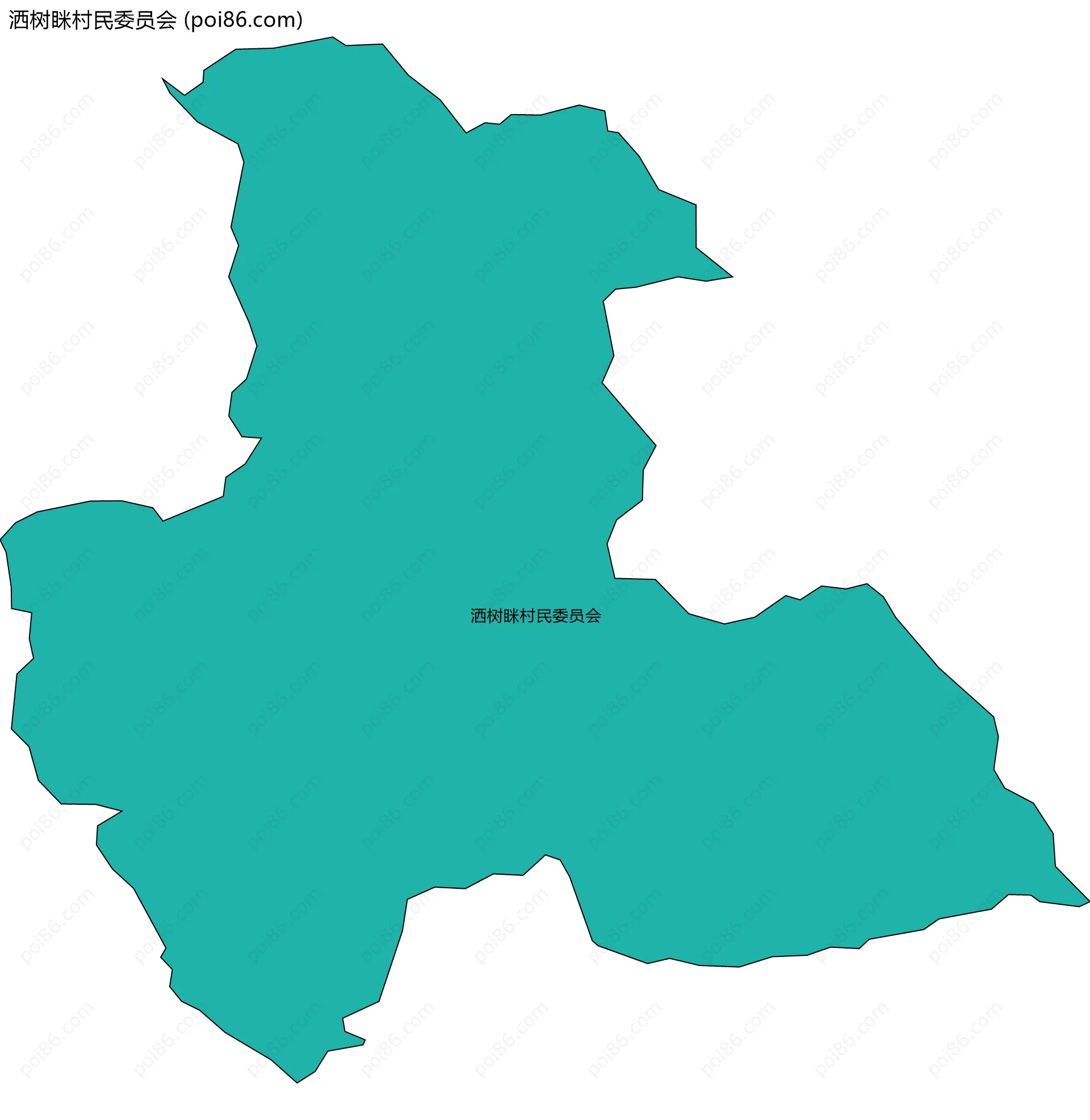 洒树眯村民委员会边界地图