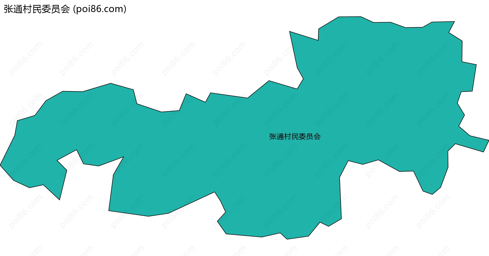 张通村民委员会边界地图