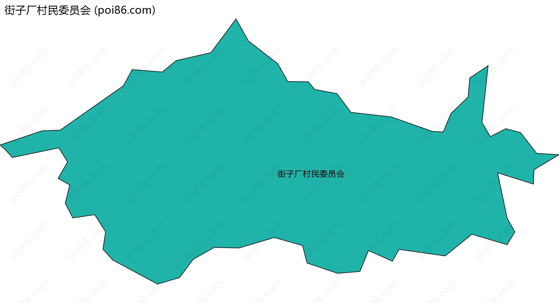 街子厂村民委员会边界地图