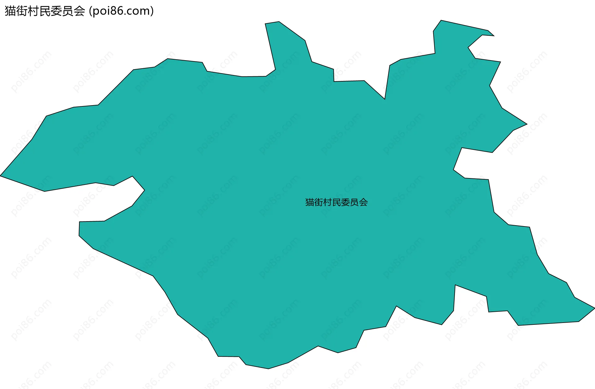 猫街村民委员会边界地图