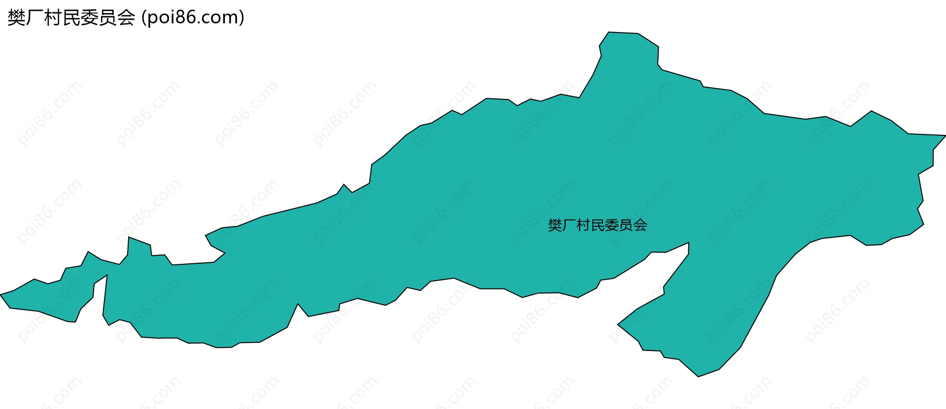 樊厂村民委员会边界地图