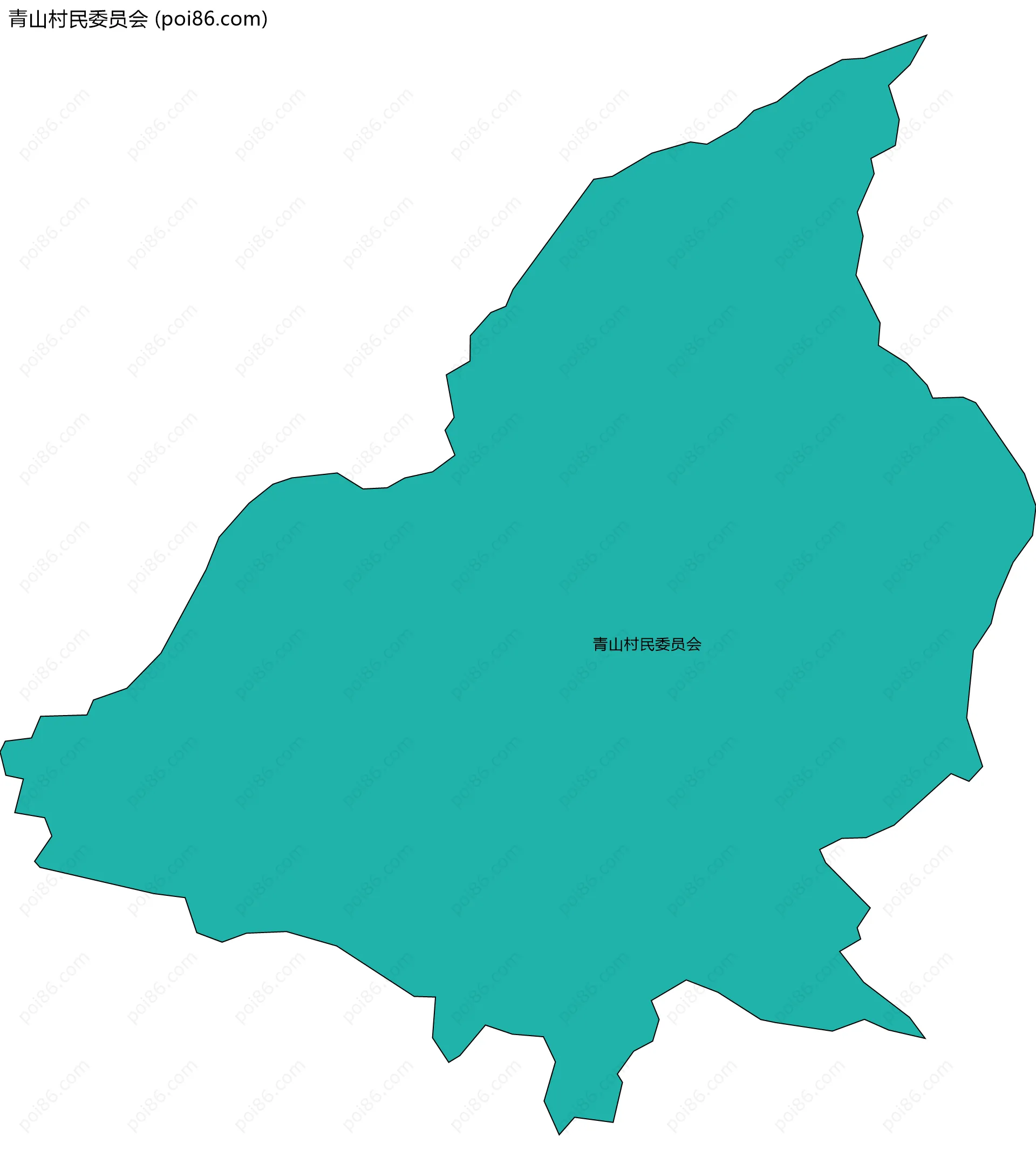 青山村民委员会边界地图