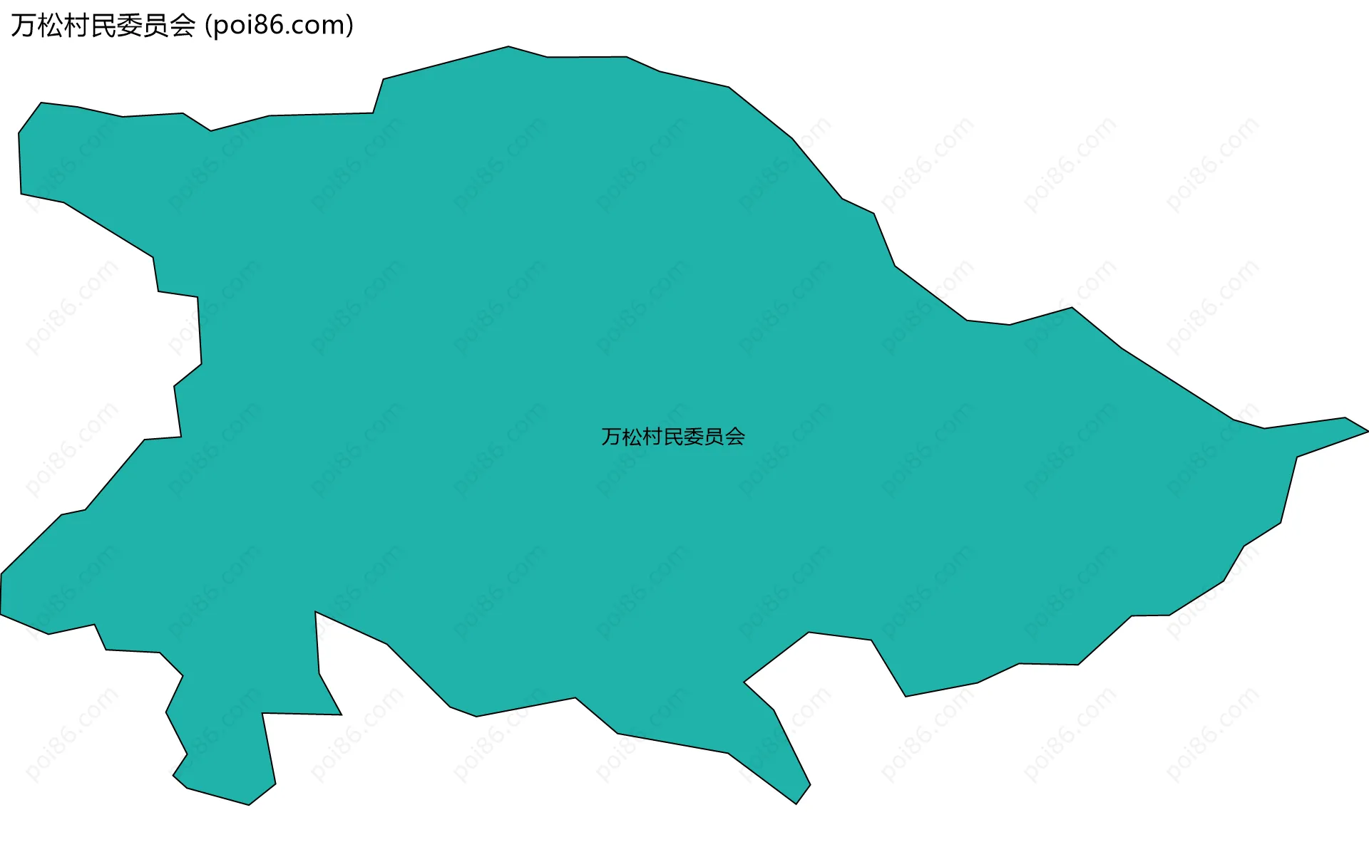 万松村民委员会边界地图