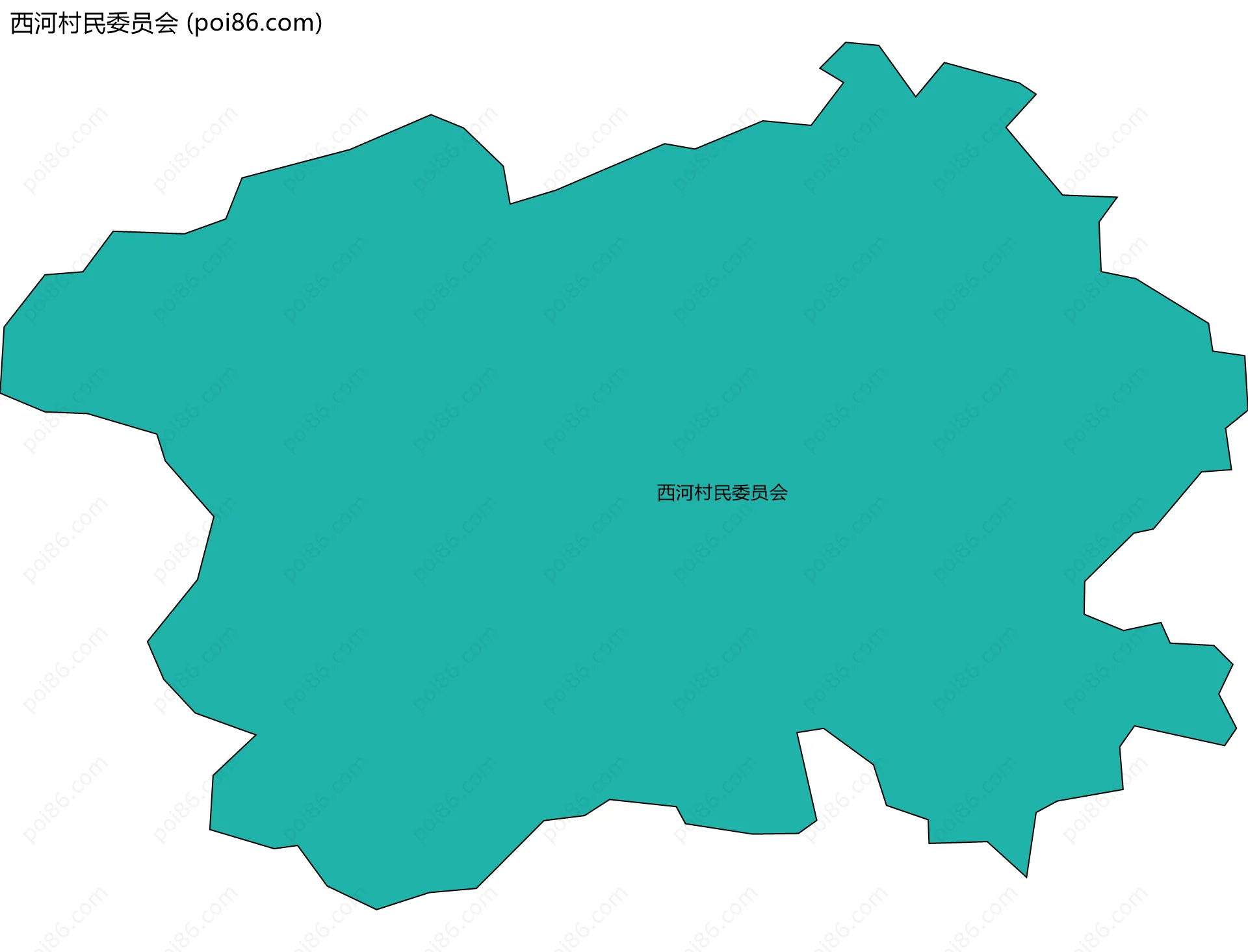 西河村民委员会边界地图