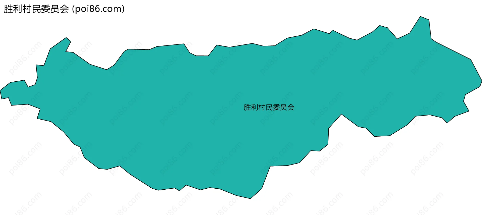 胜利村民委员会边界地图
