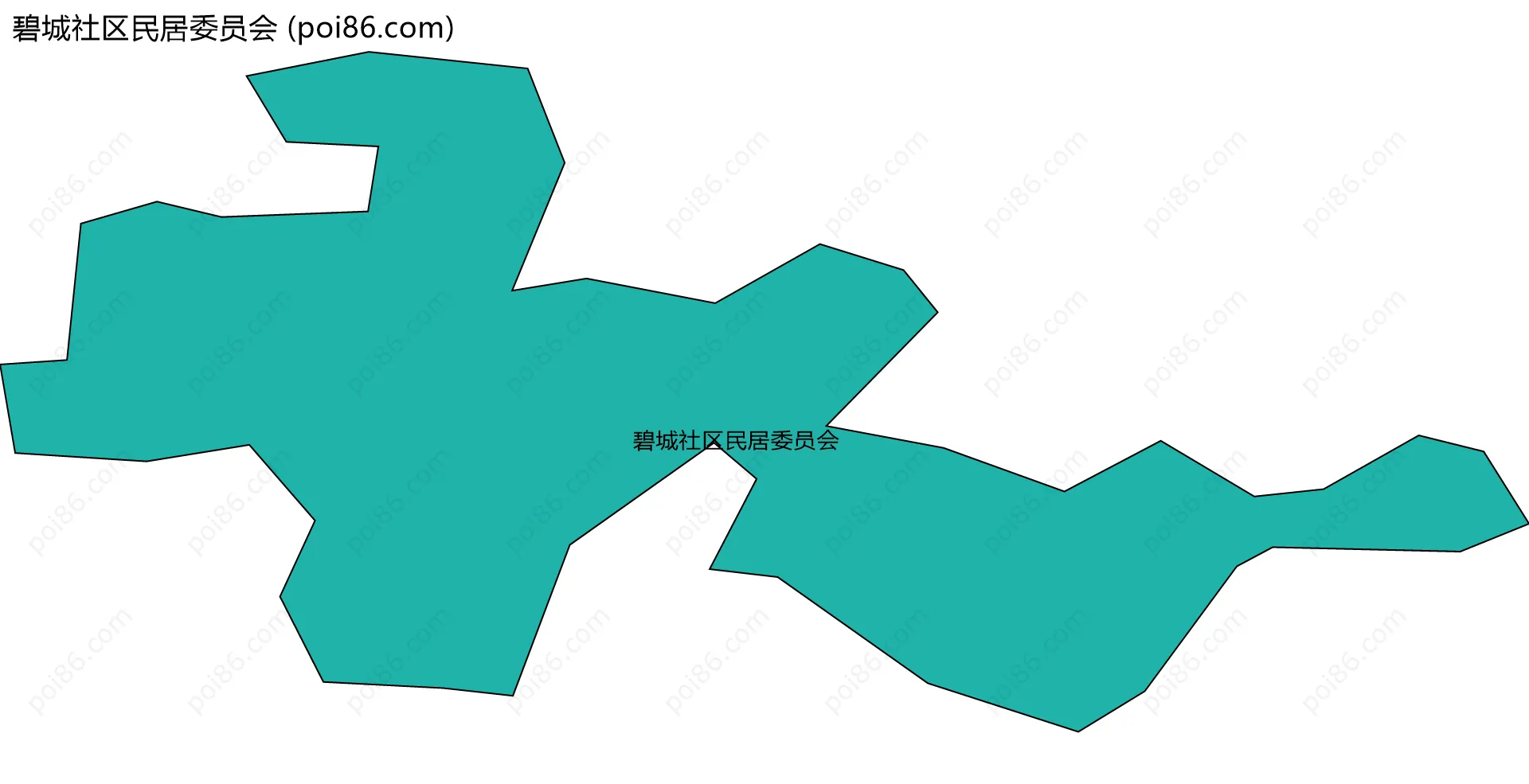 碧城社区民居委员会边界地图