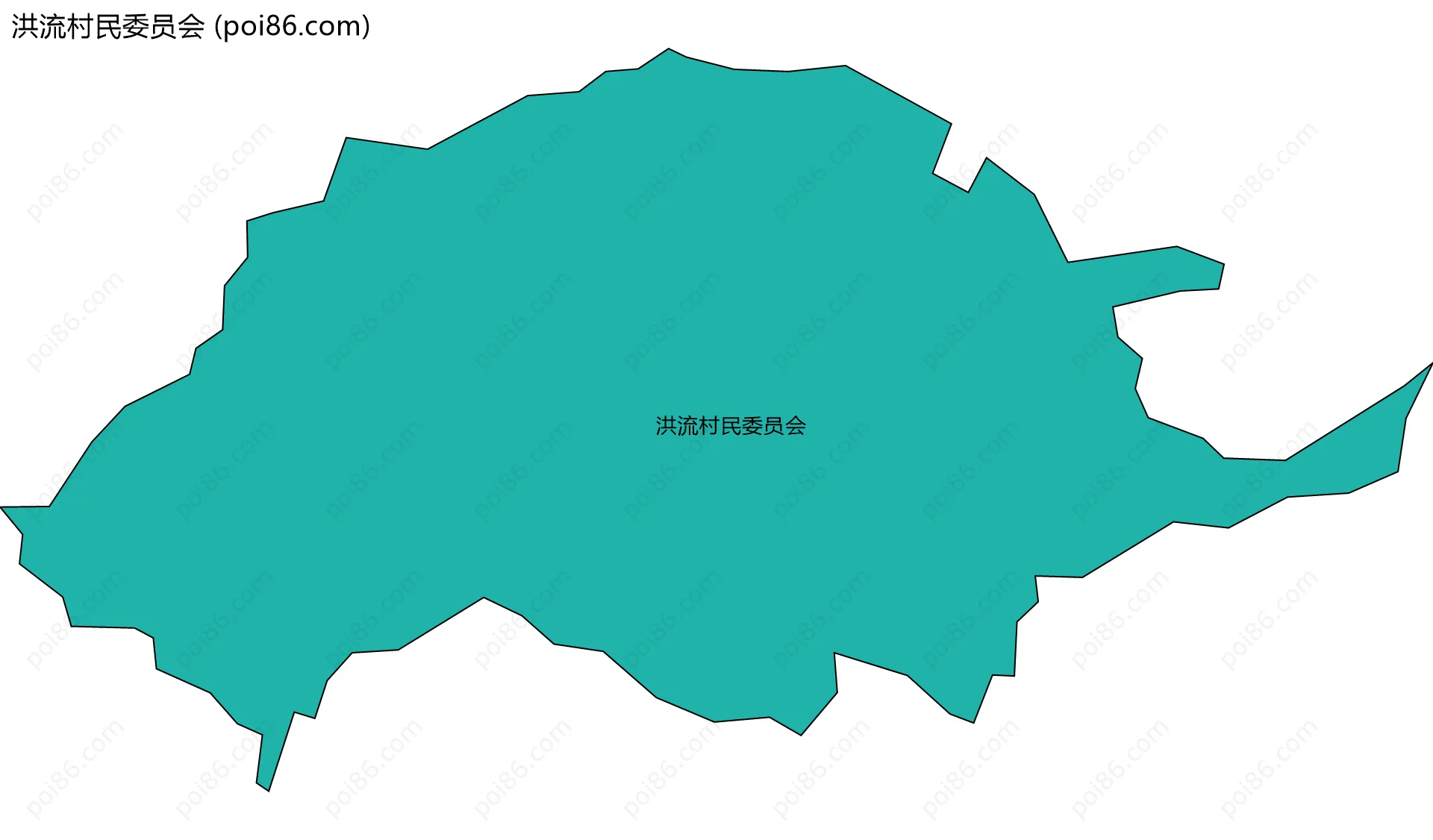 洪流村民委员会边界地图