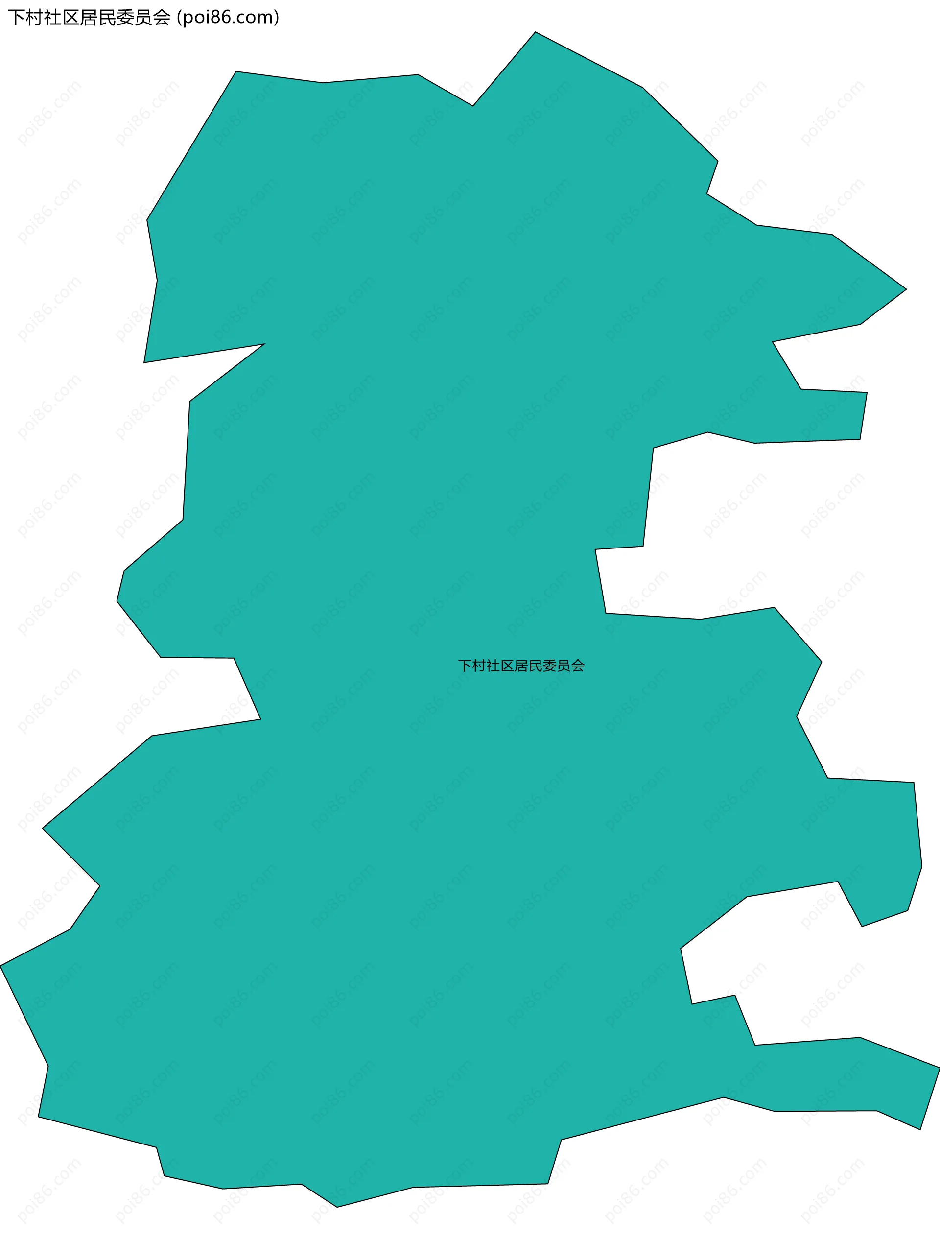 下村社区居民委员会边界地图