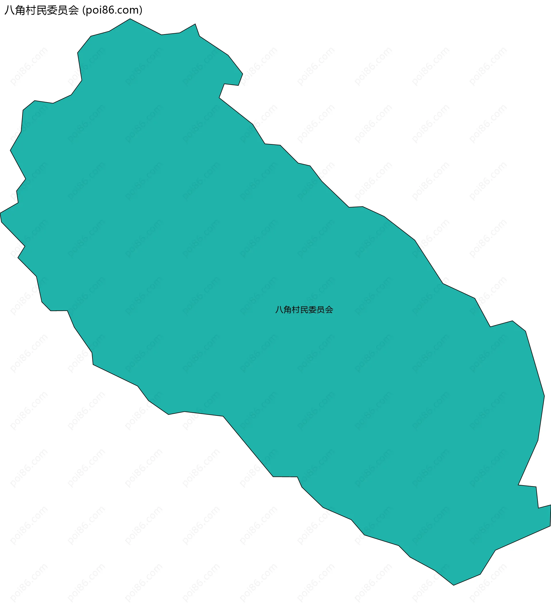 八角村民委员会边界地图