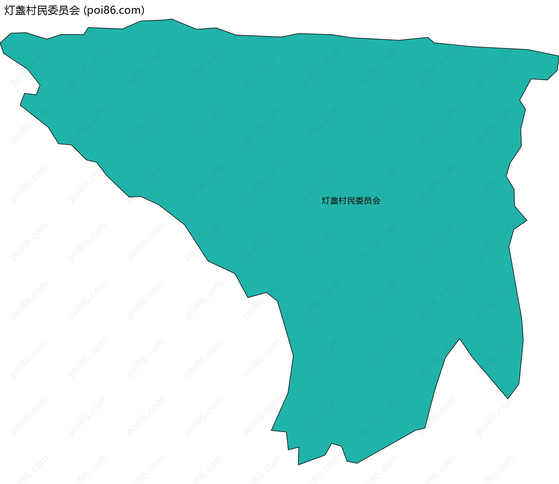 灯盏村民委员会边界地图