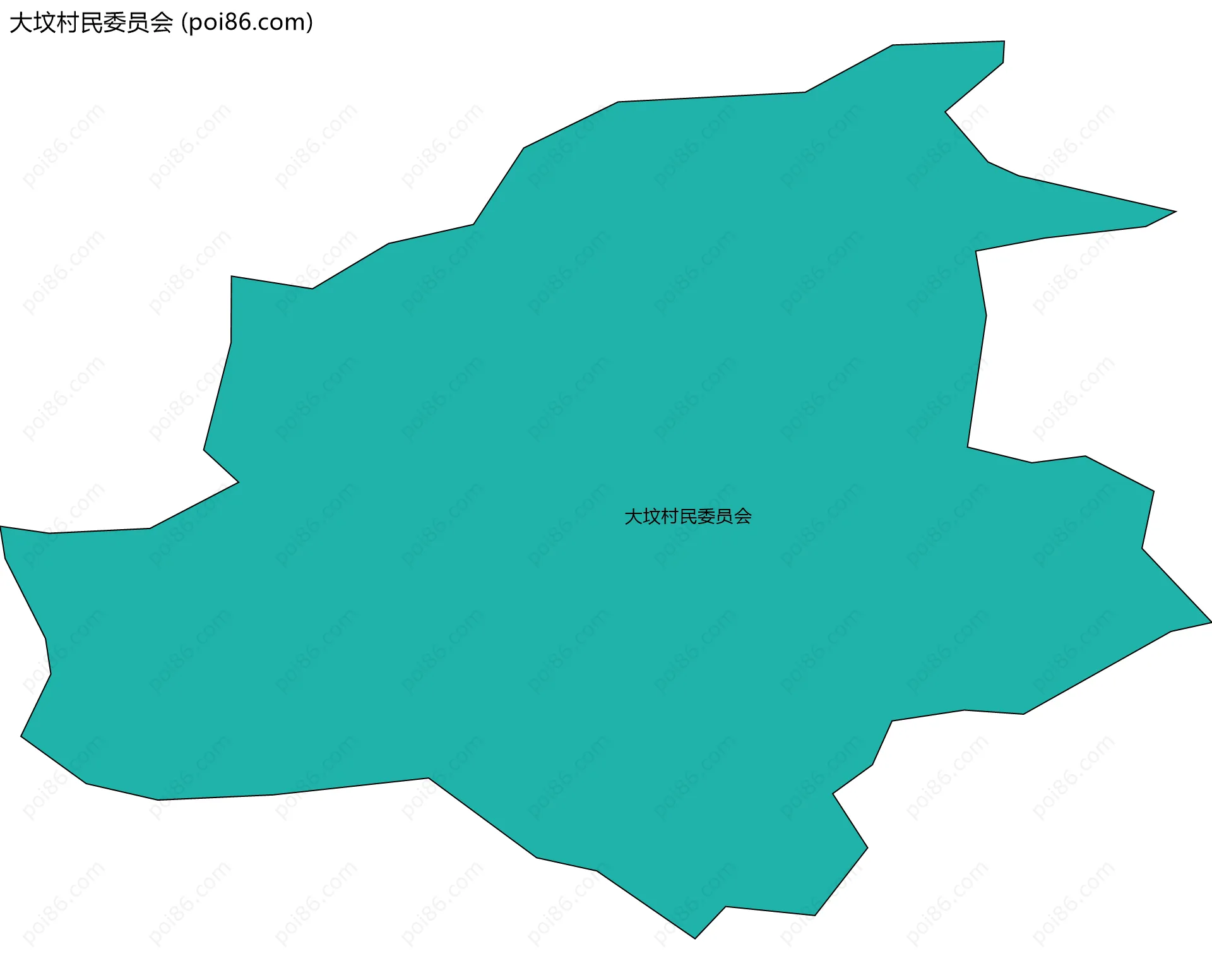 大坟村民委员会边界地图