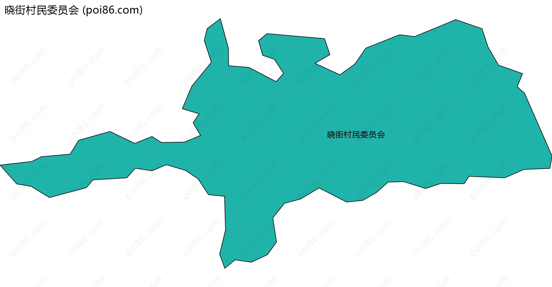 晓街村民委员会边界地图