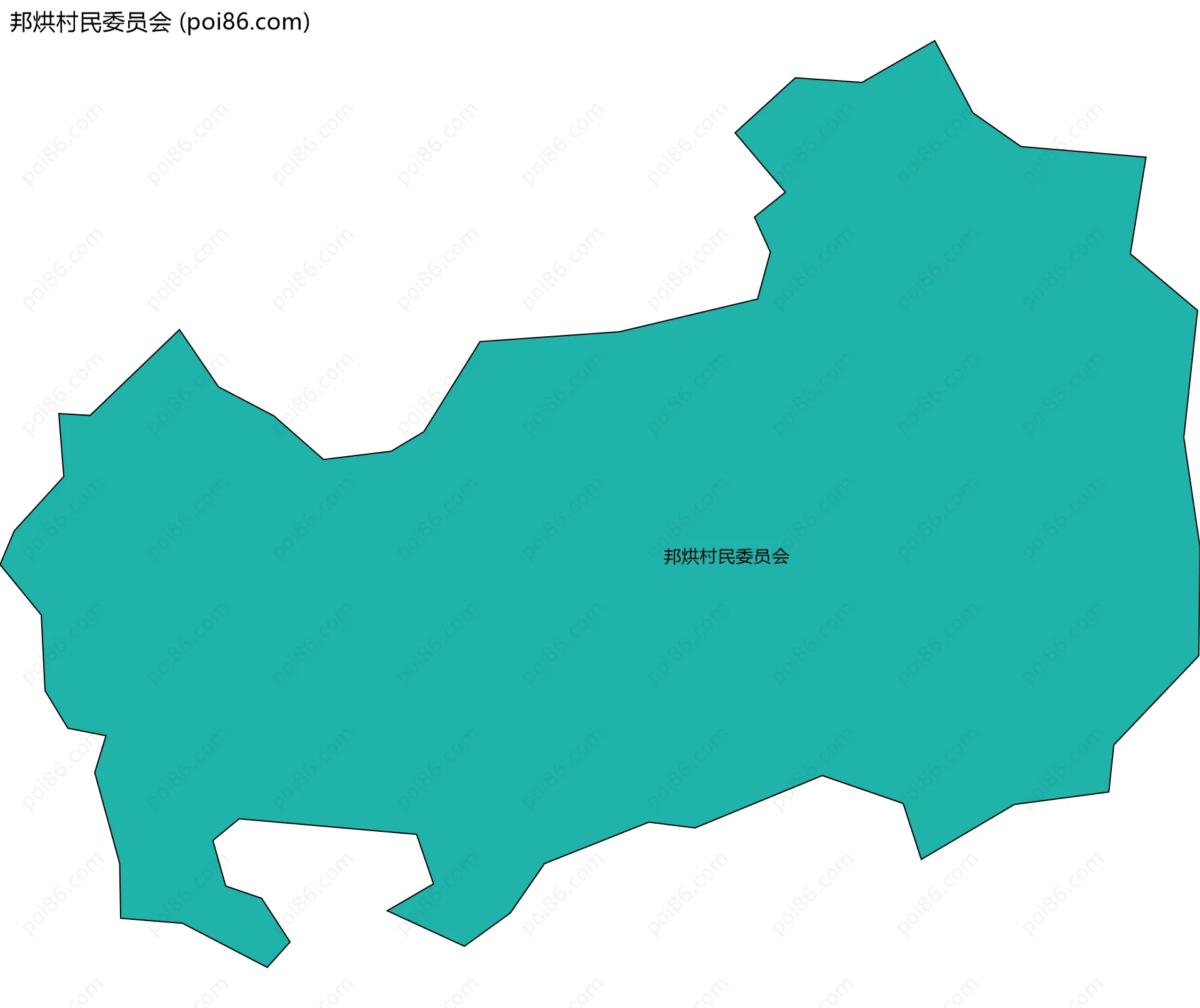 邦烘村民委员会边界地图