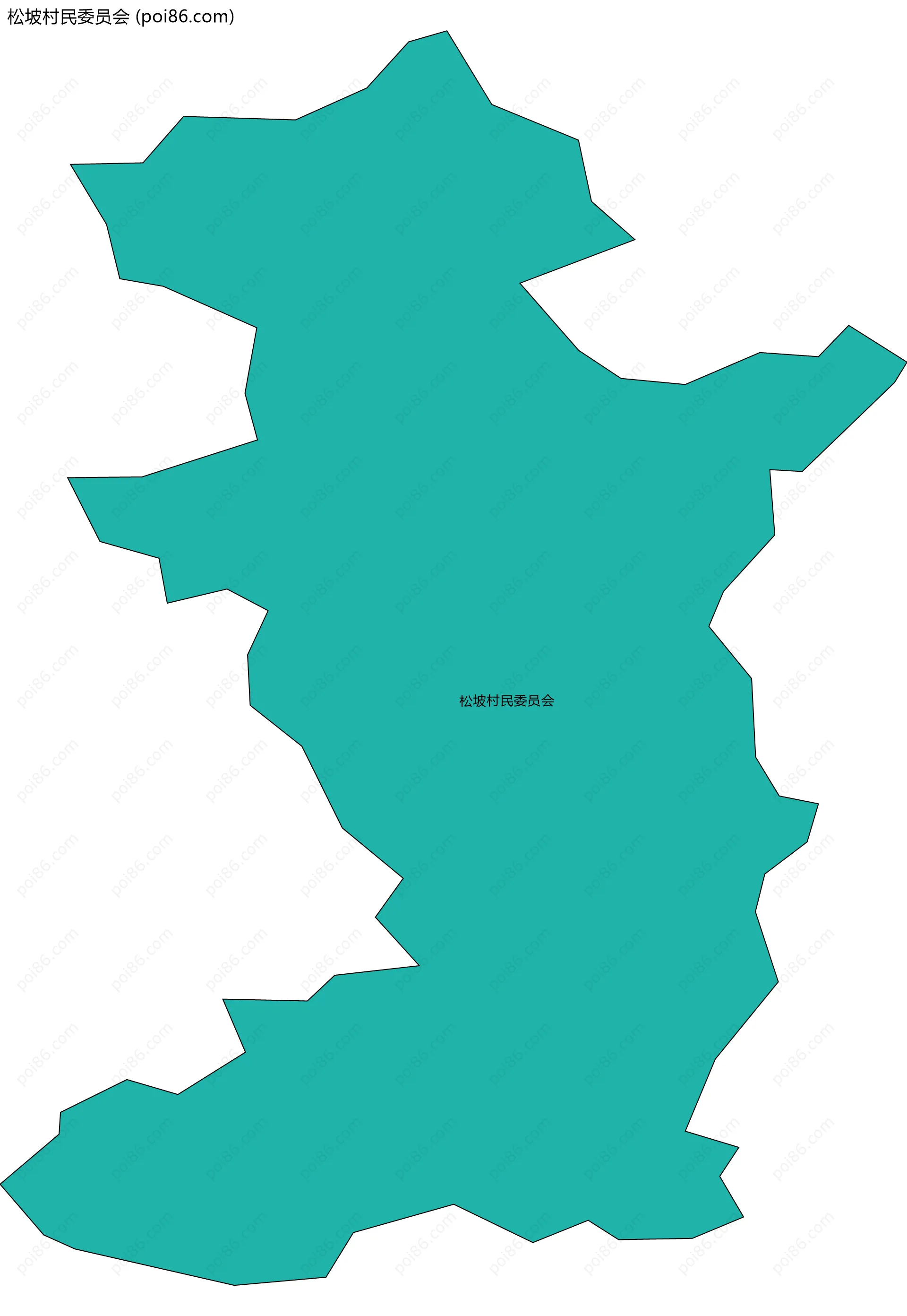 松坡村民委员会边界地图