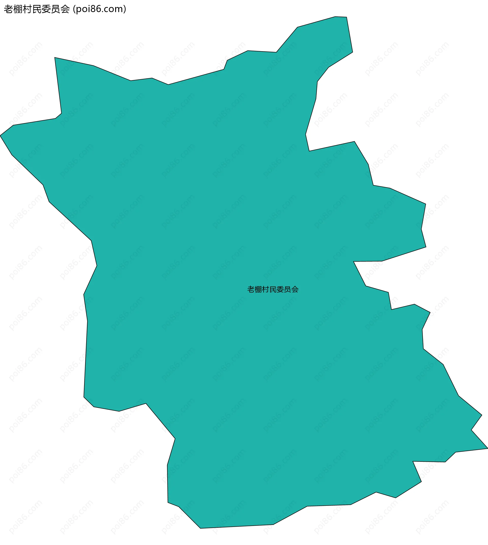 老棚村民委员会边界地图