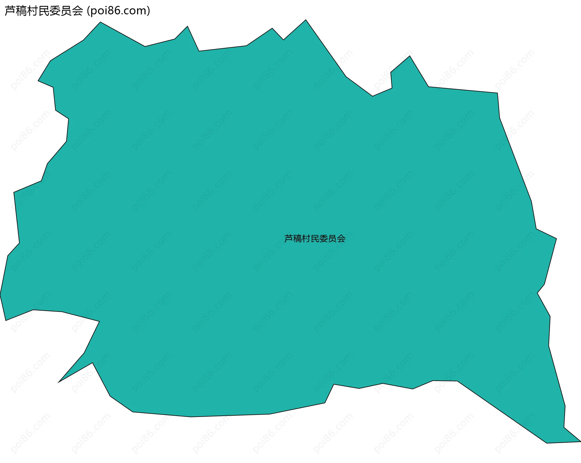 芦稿村民委员会边界地图