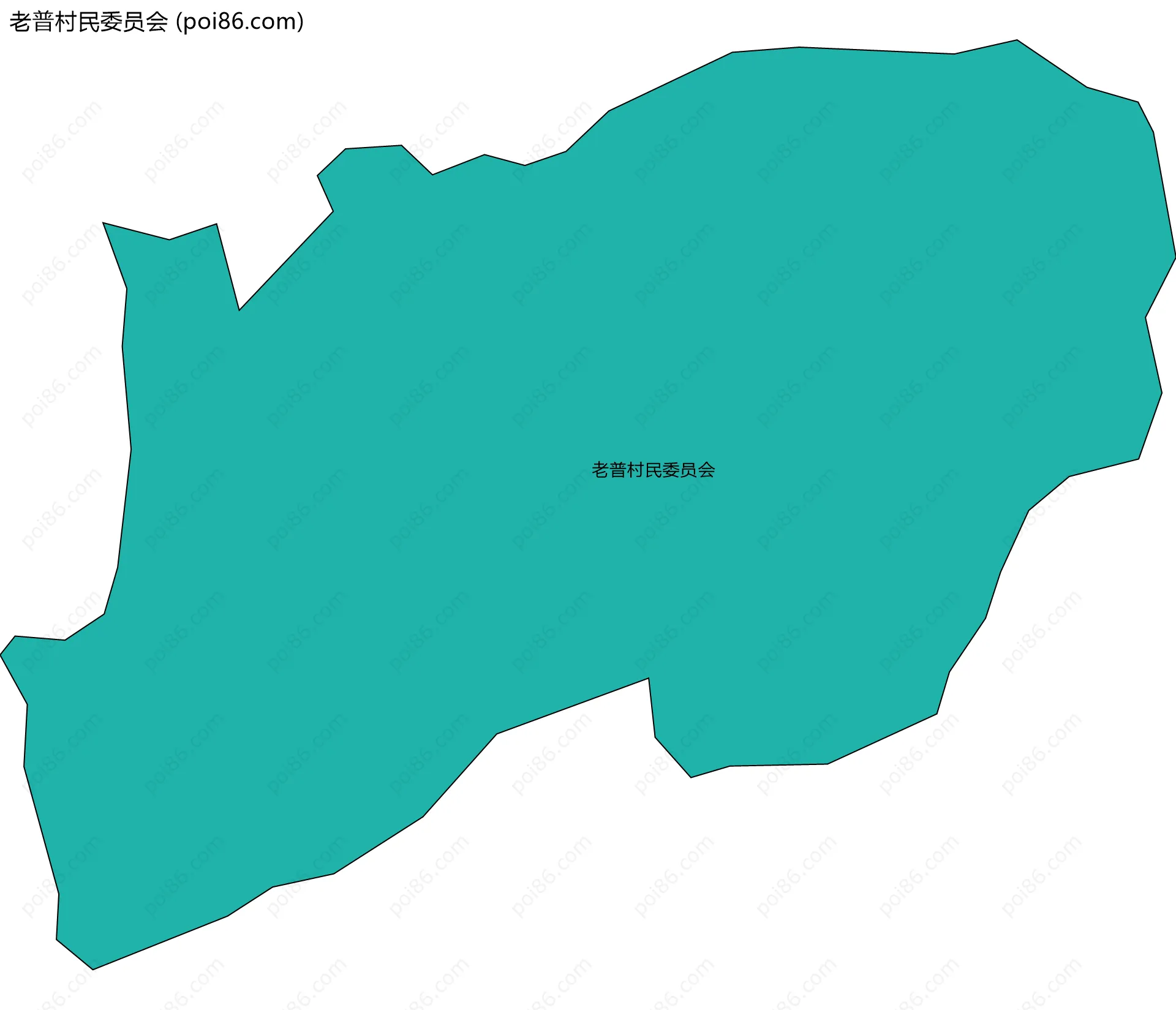 老普村民委员会边界地图