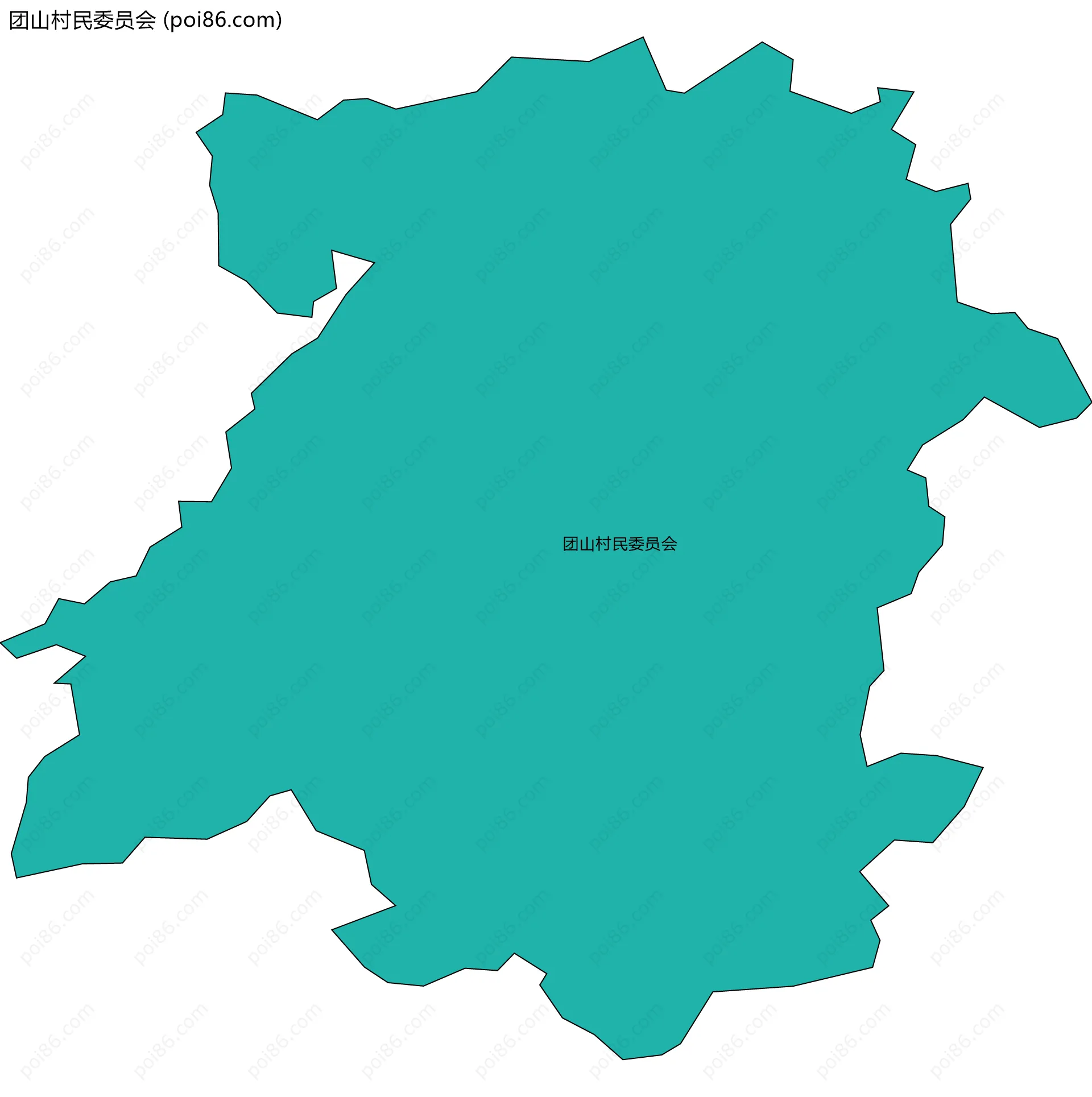 团山村民委员会边界地图