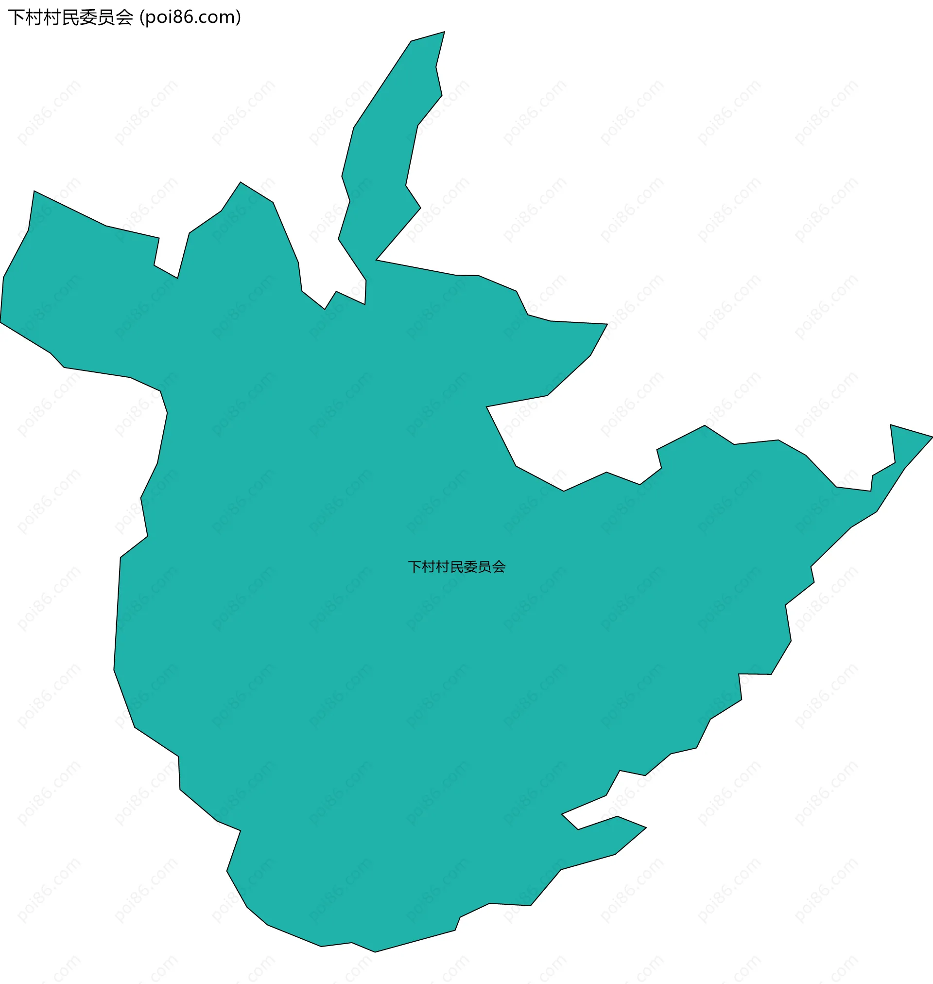 下村村民委员会边界地图