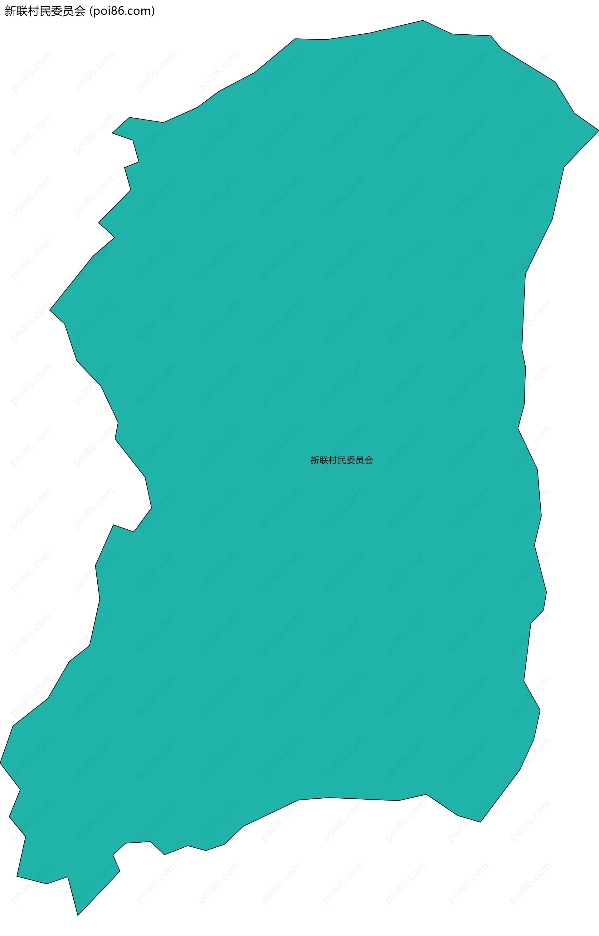 新联村民委员会边界地图