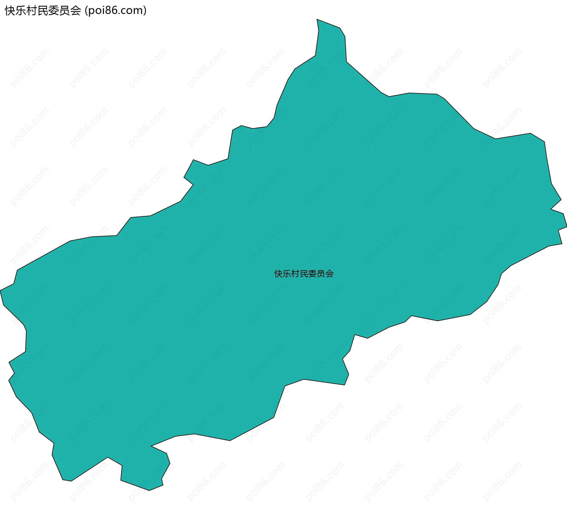 快乐村民委员会边界地图