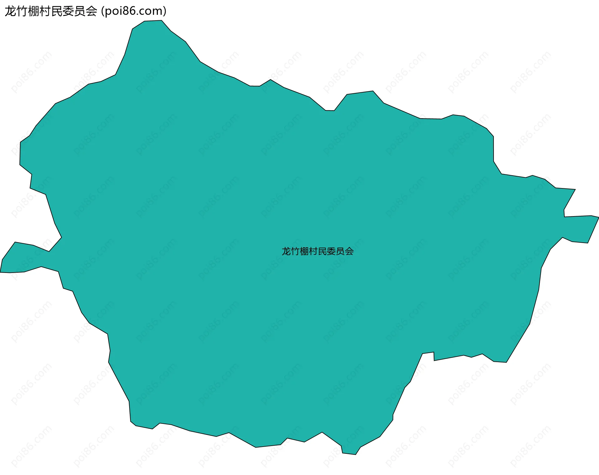 龙竹棚村民委员会边界地图