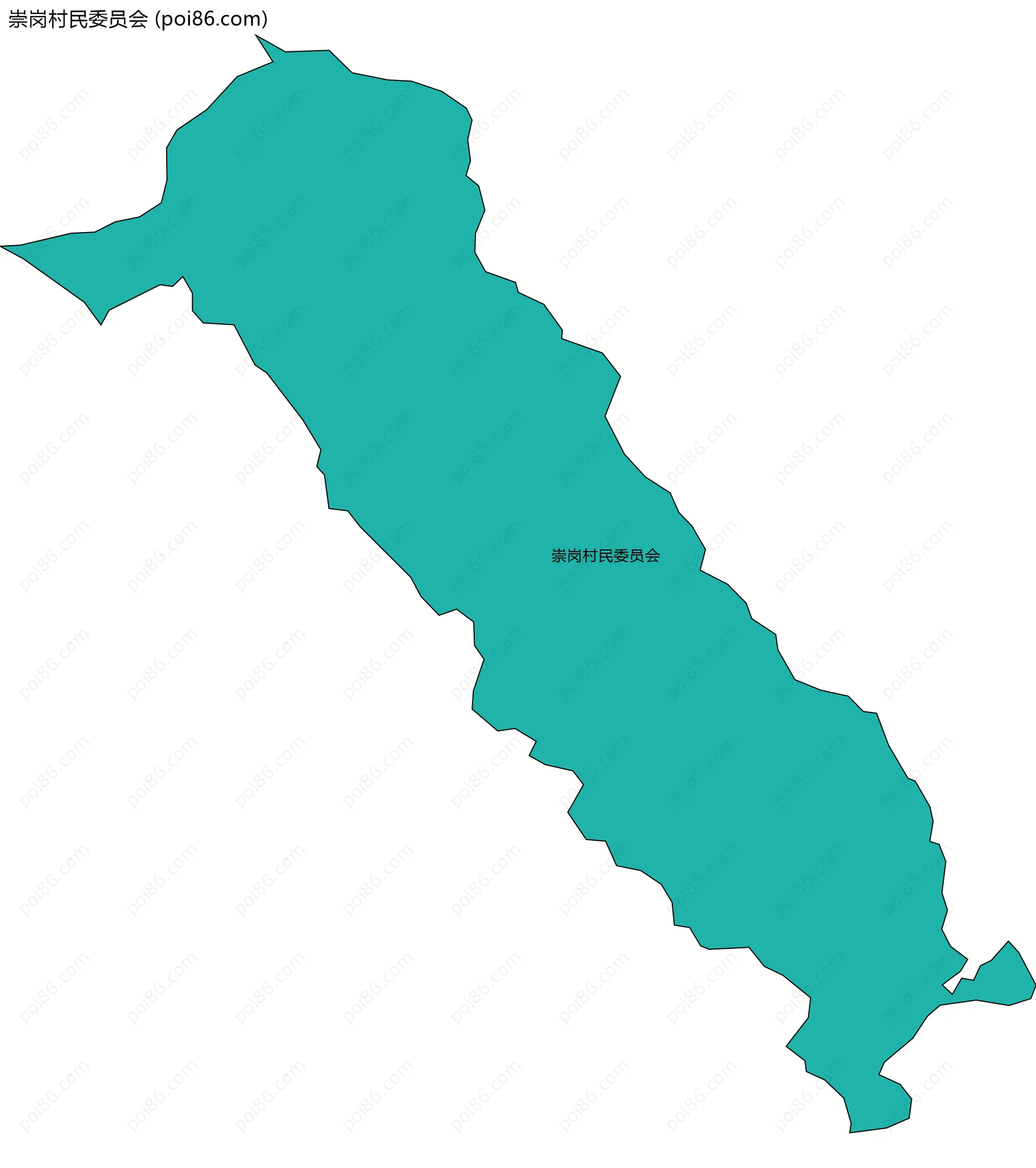 崇岗村民委员会边界地图