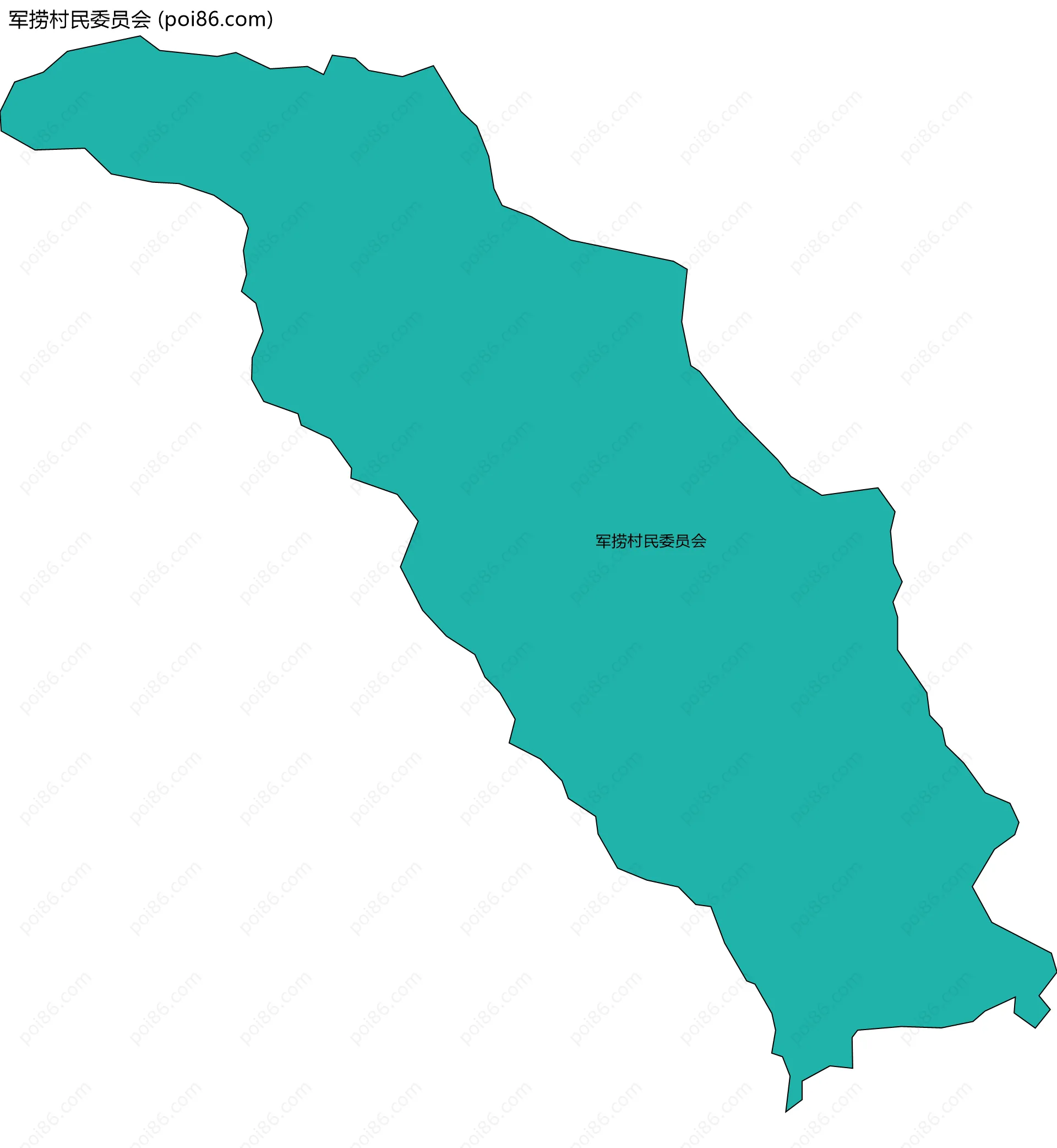 军捞村民委员会边界地图