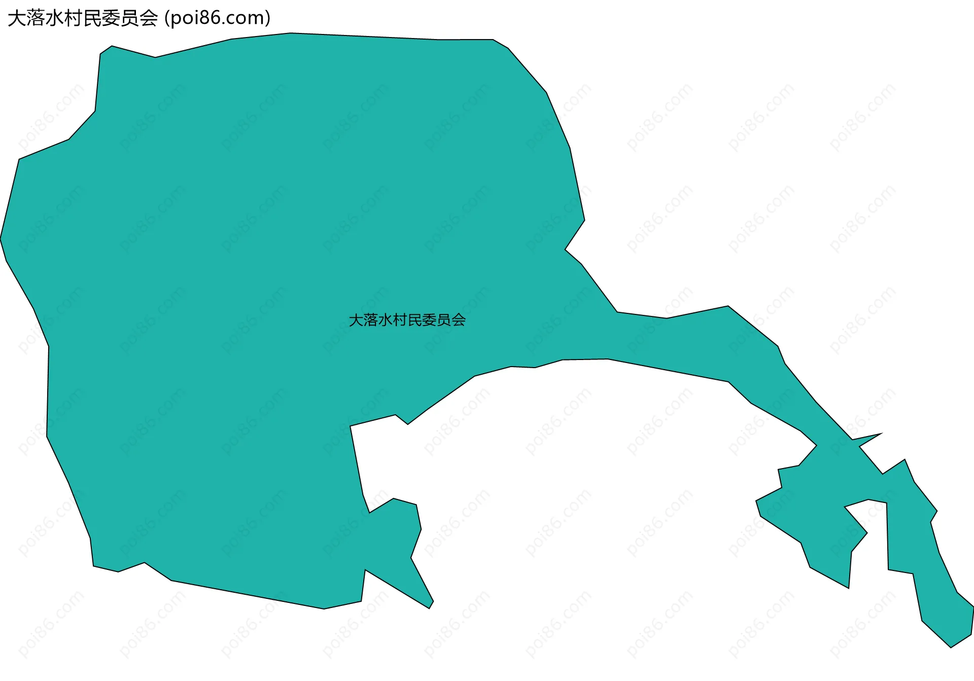 大落水村民委员会边界地图
