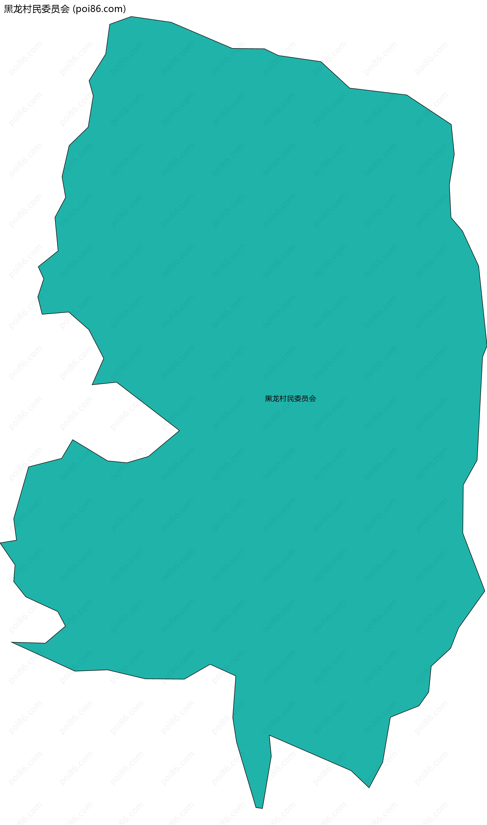 黑龙村民委员会边界地图