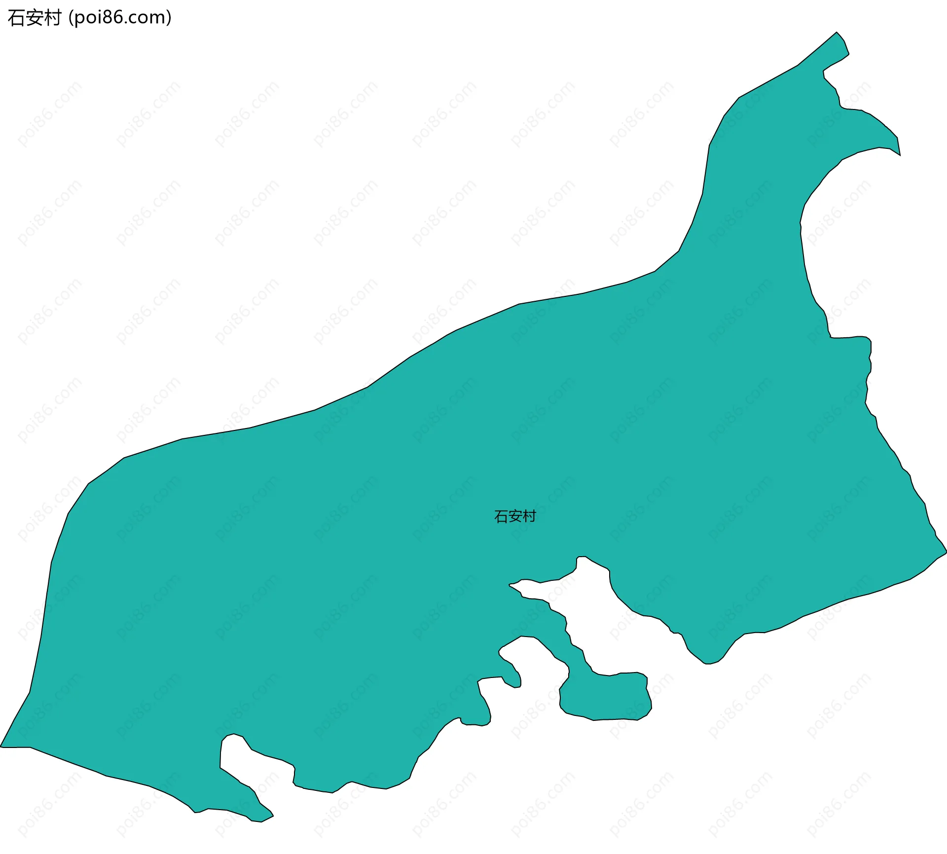 石安村边界地图