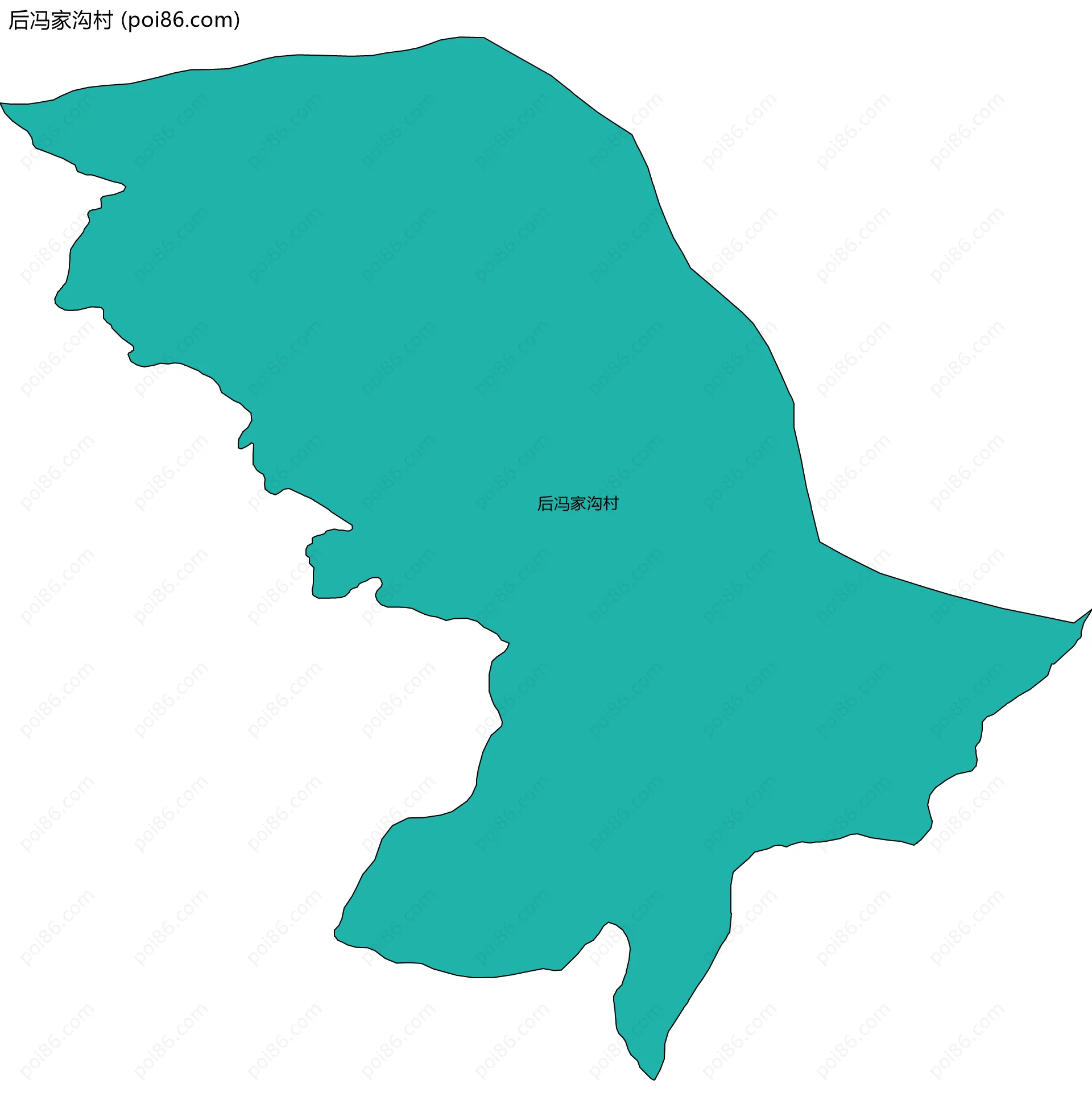 后冯家沟村边界地图