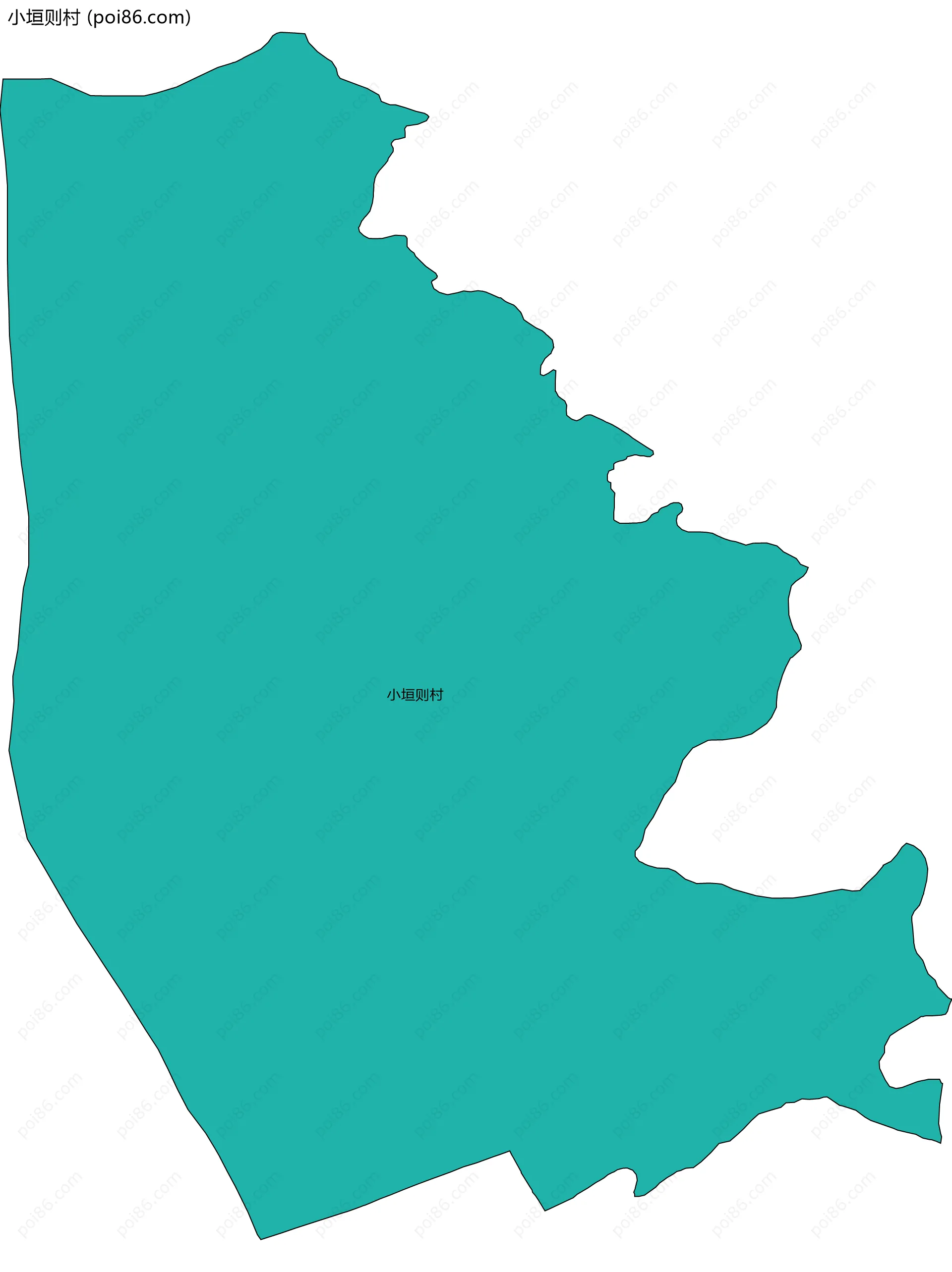小垣则村边界地图