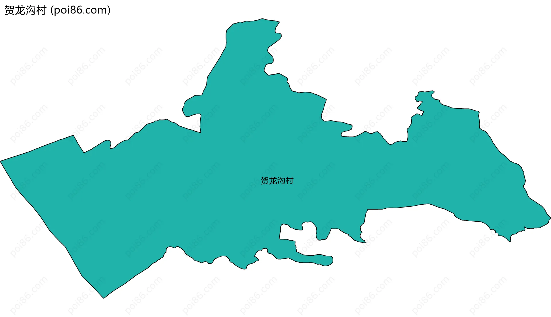 贺龙沟村边界地图