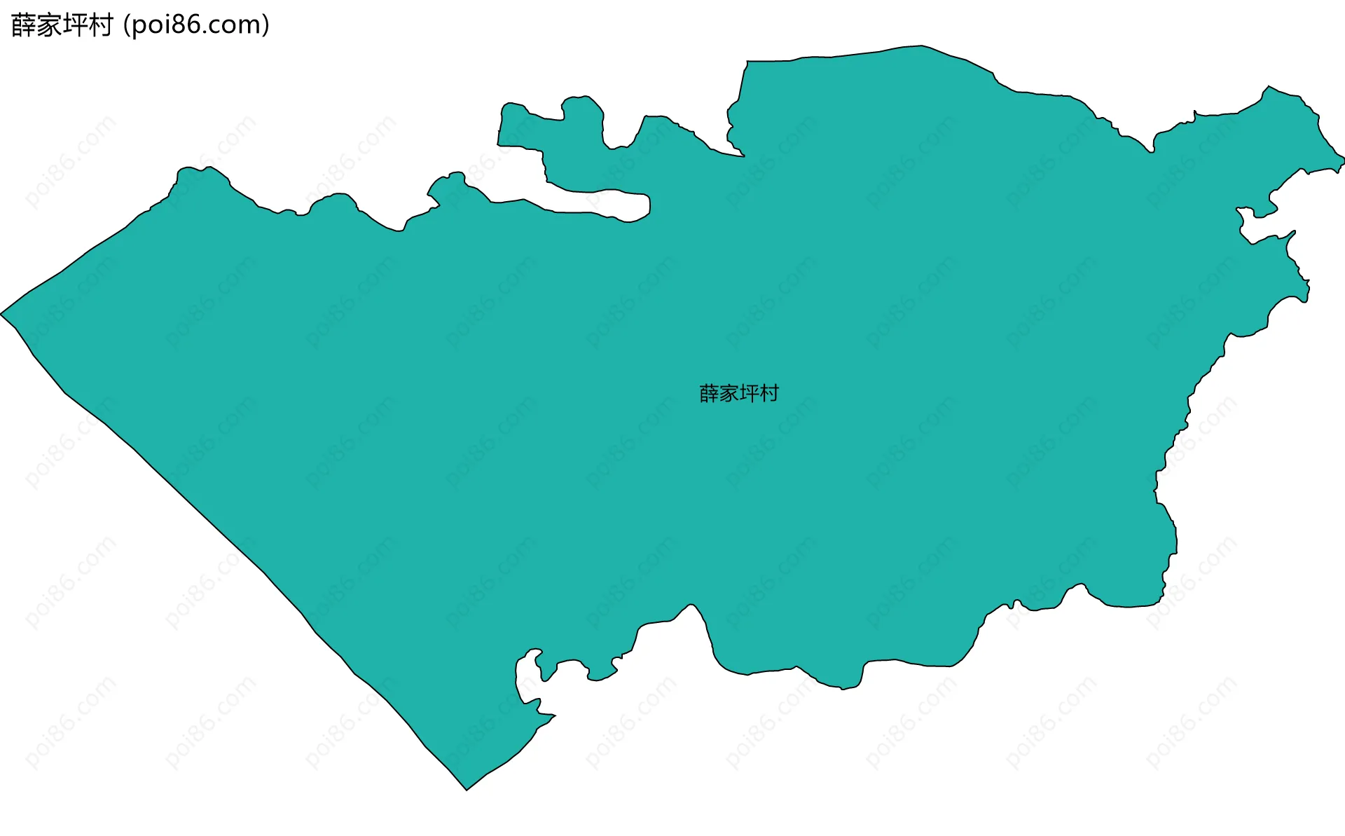 薛家坪村边界地图